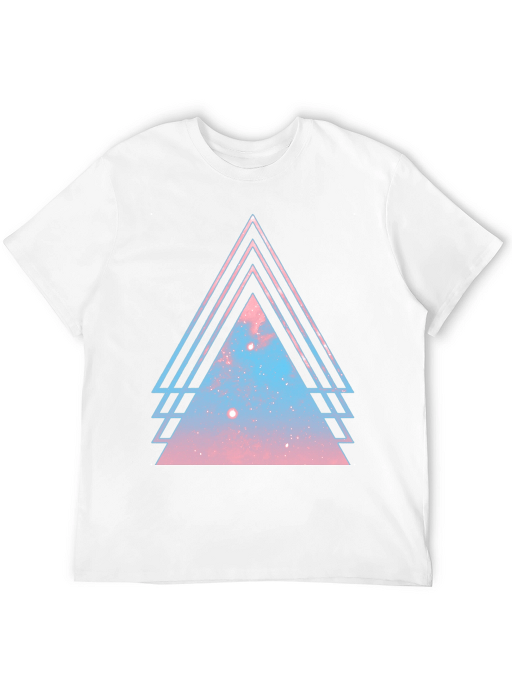 Galaxy Triangle Graphic Tee - Stylish Mens Black T-Shirt