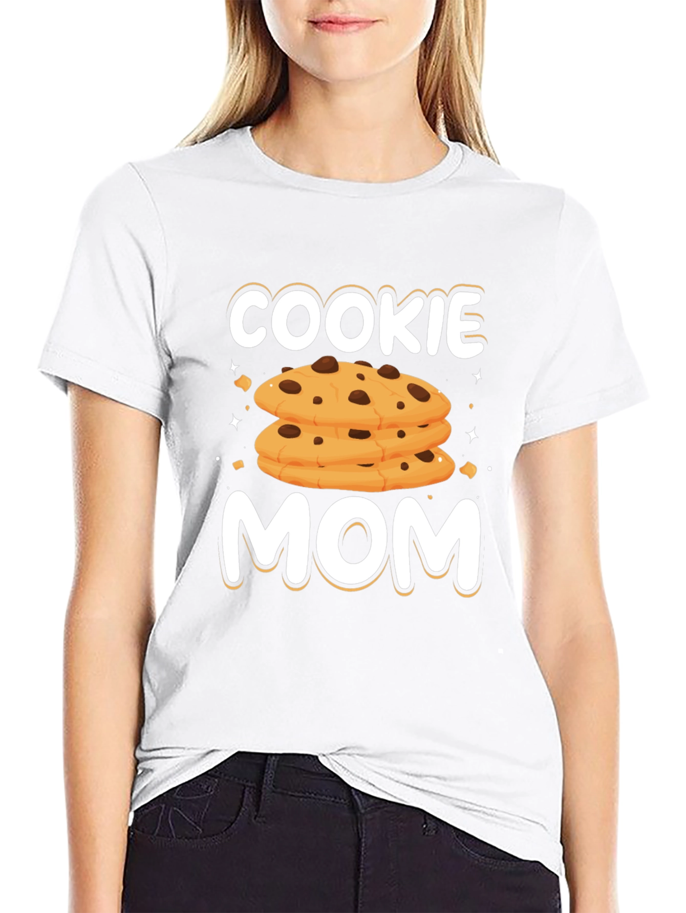 Cookie Mom Graphic T-Shirt - Black Cotton Tee