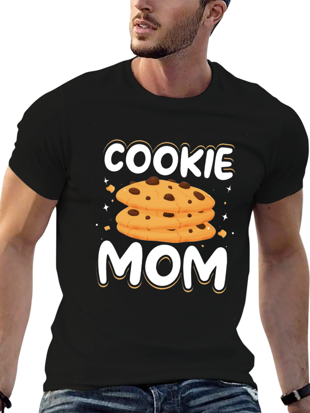 Cookie Mom Graphic T-Shirt - Black Cotton Tee