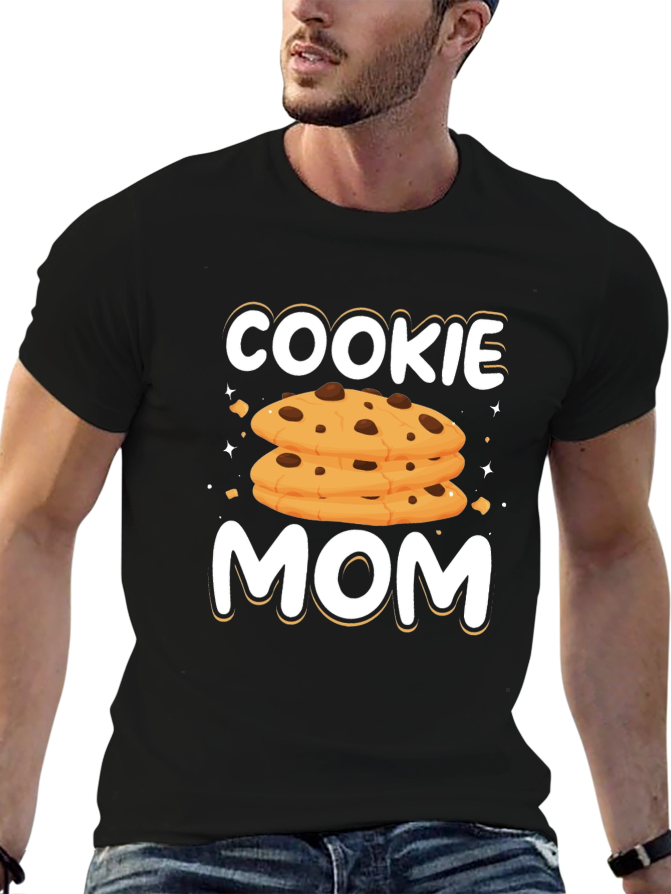 Cookie Mom Graphic T-Shirt - Black Cotton Tee