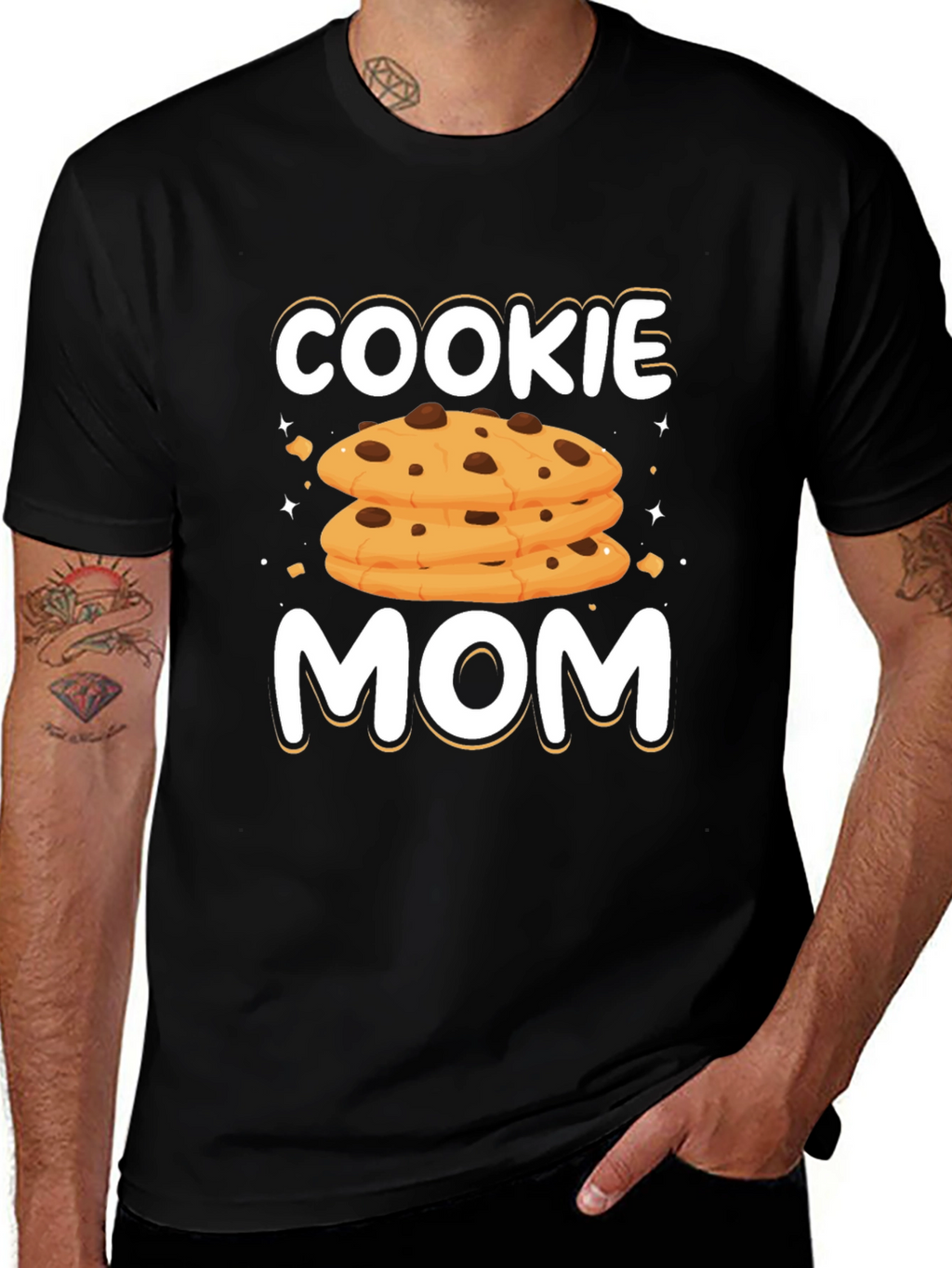 Cookie Mom Graphic T-Shirt - Black Cotton Tee