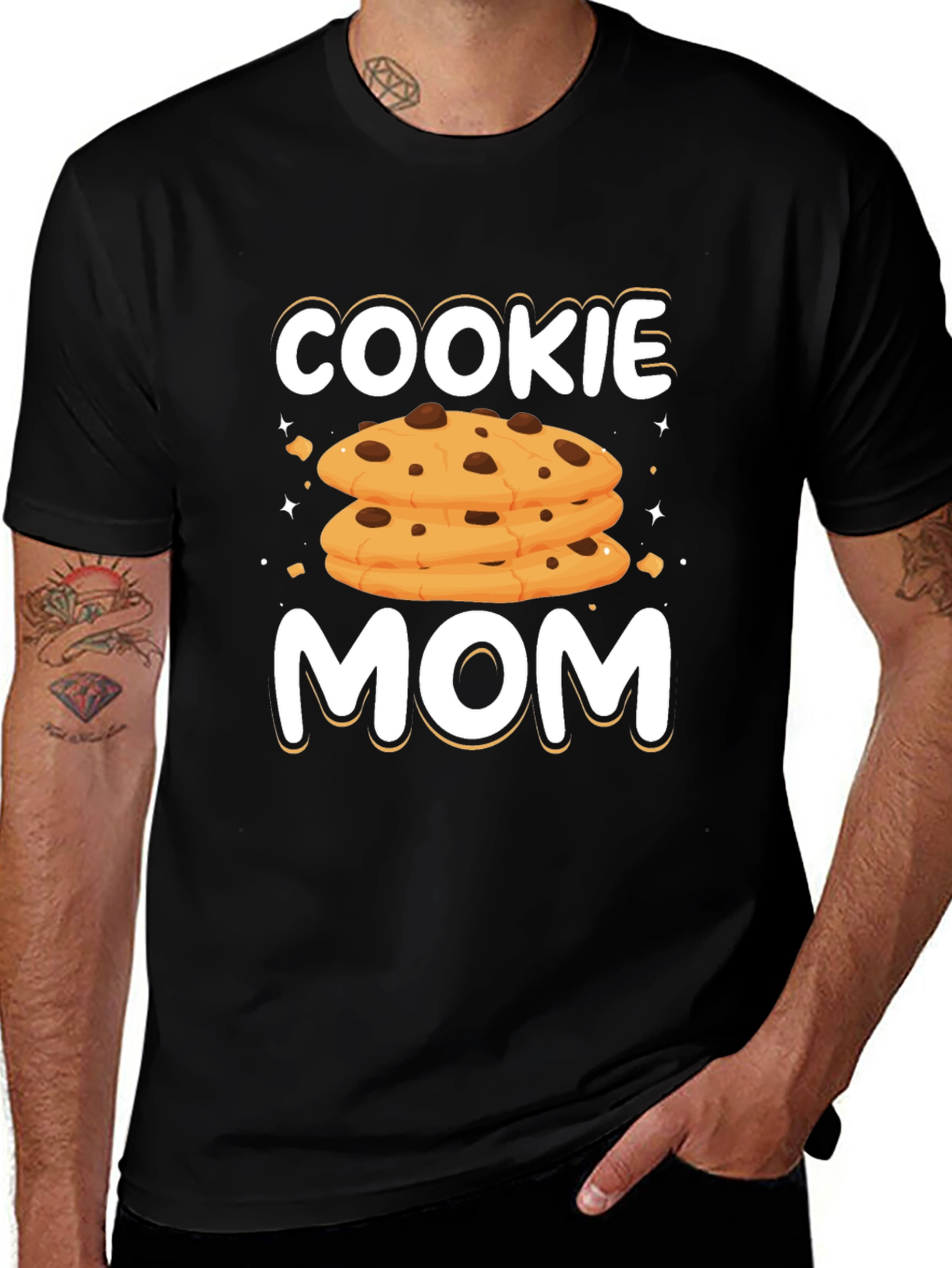 Cookie Mom Graphic T-Shirt - Black Cotton Tee