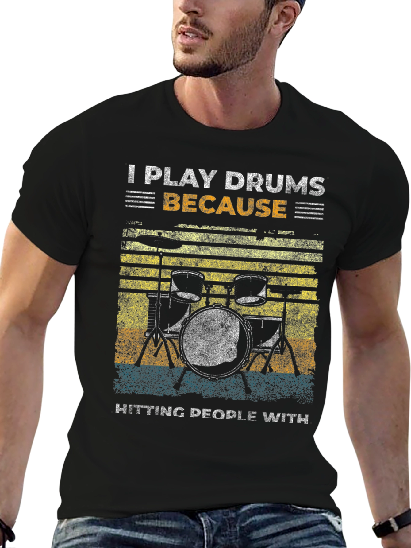 I Play Drums Because Hitting People T-Shirt