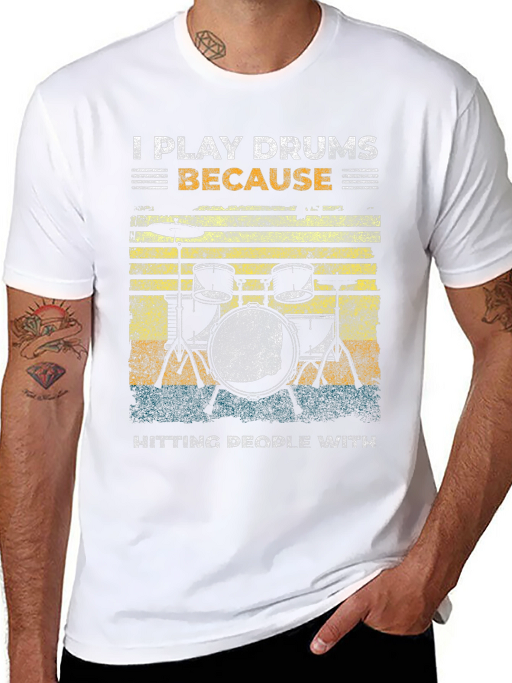 I Play Drums Because Hitting People T-Shirt