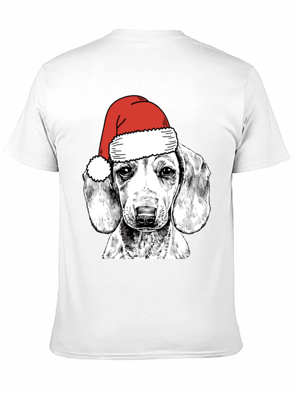Dog with Santa Hat Graphic Tee
