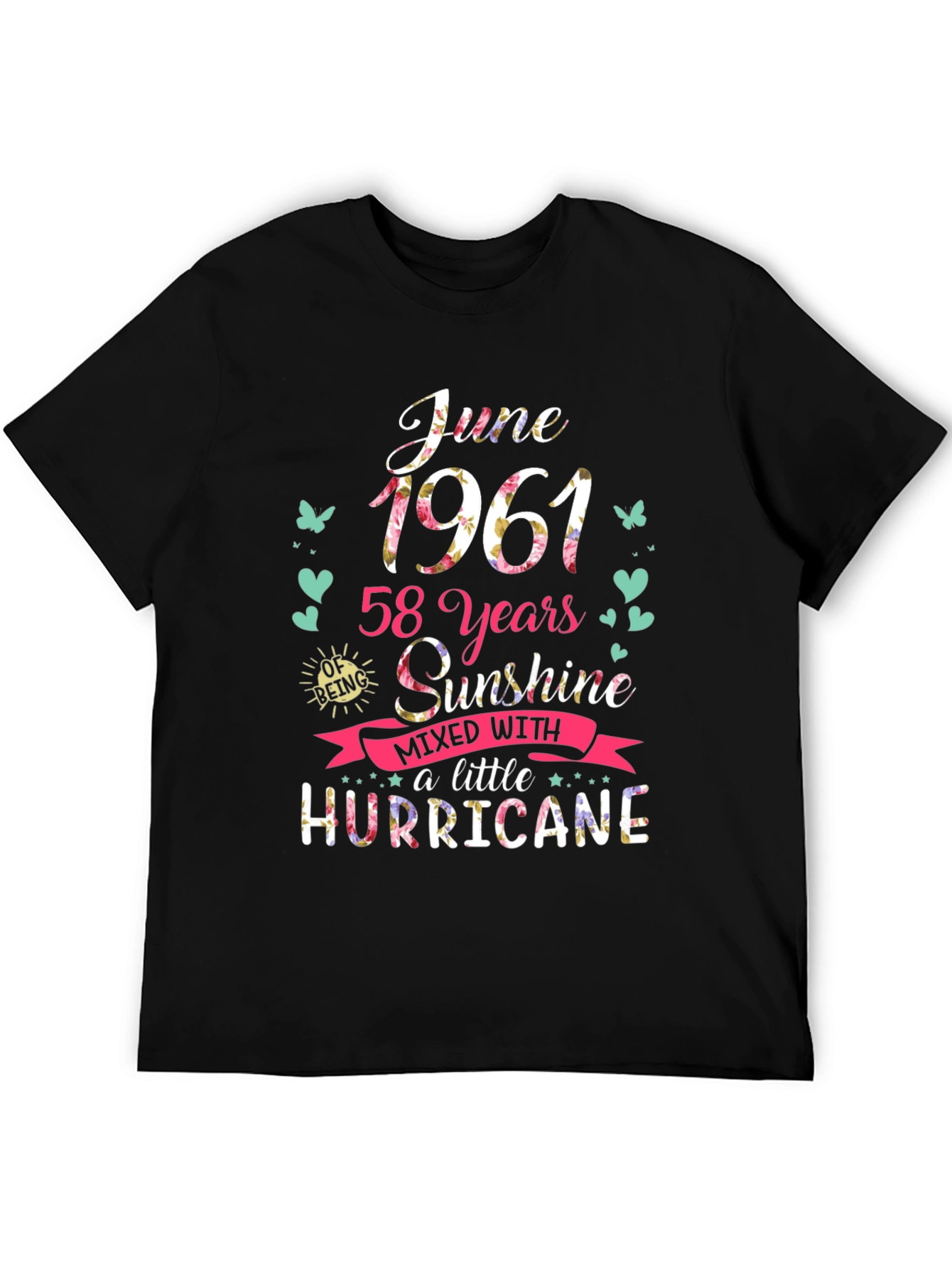 June 1961 58 Years Sunshine Hurricane T-Shirt