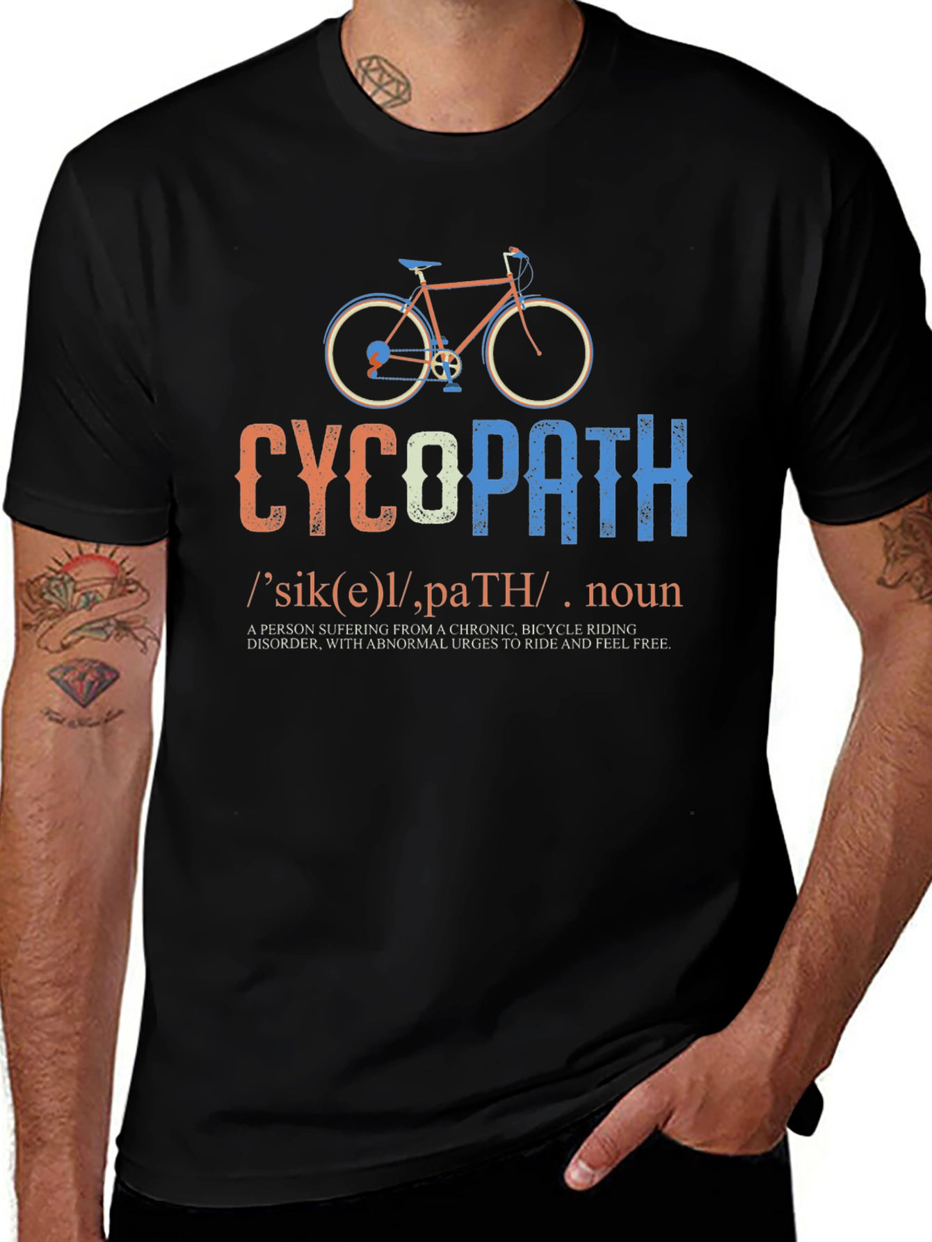 CycoPath Bicycle Riding T-Shirt - Funny Cycling Gift