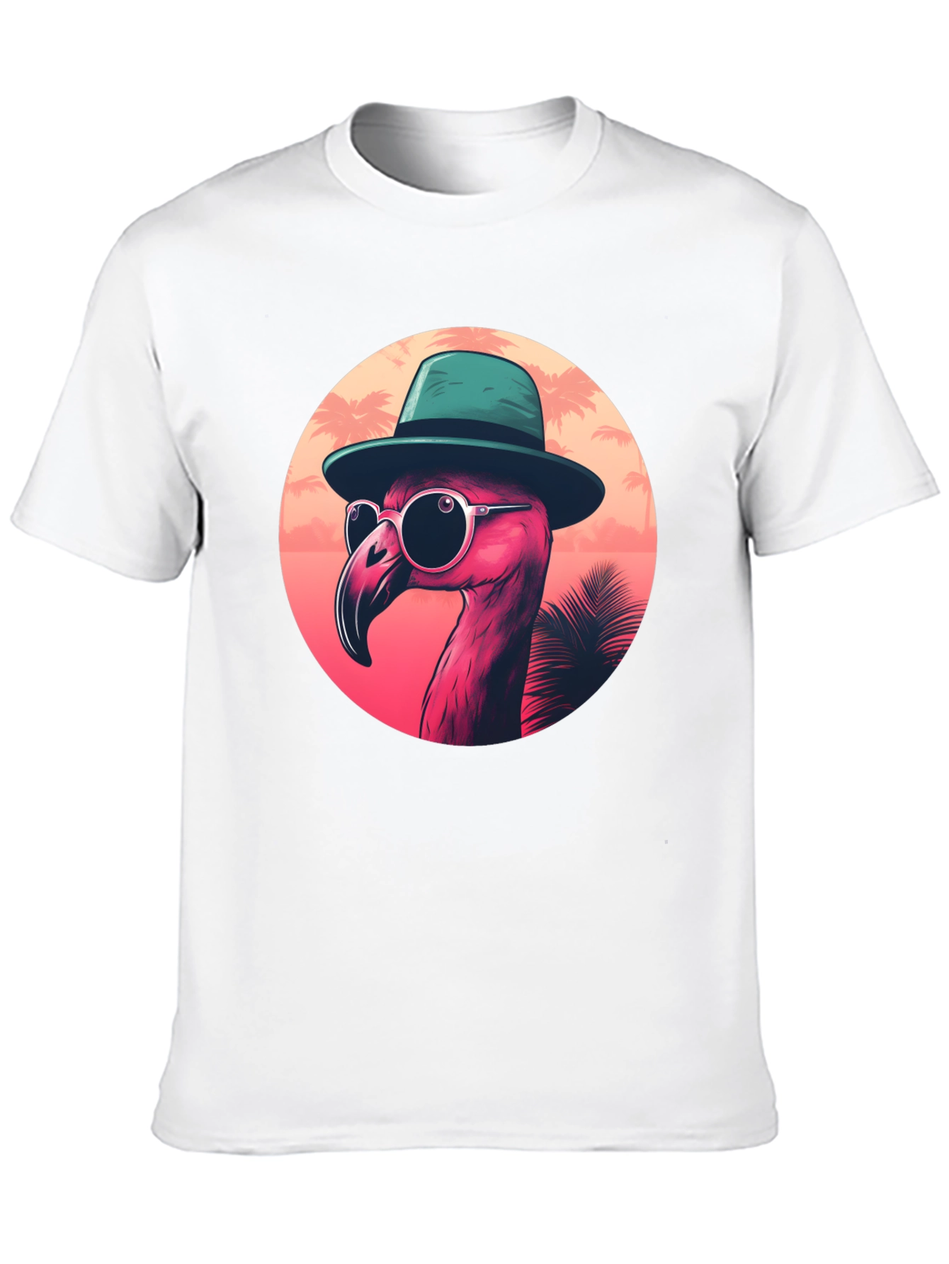 Cool Flamingo Graphic Tee - Tropical Style