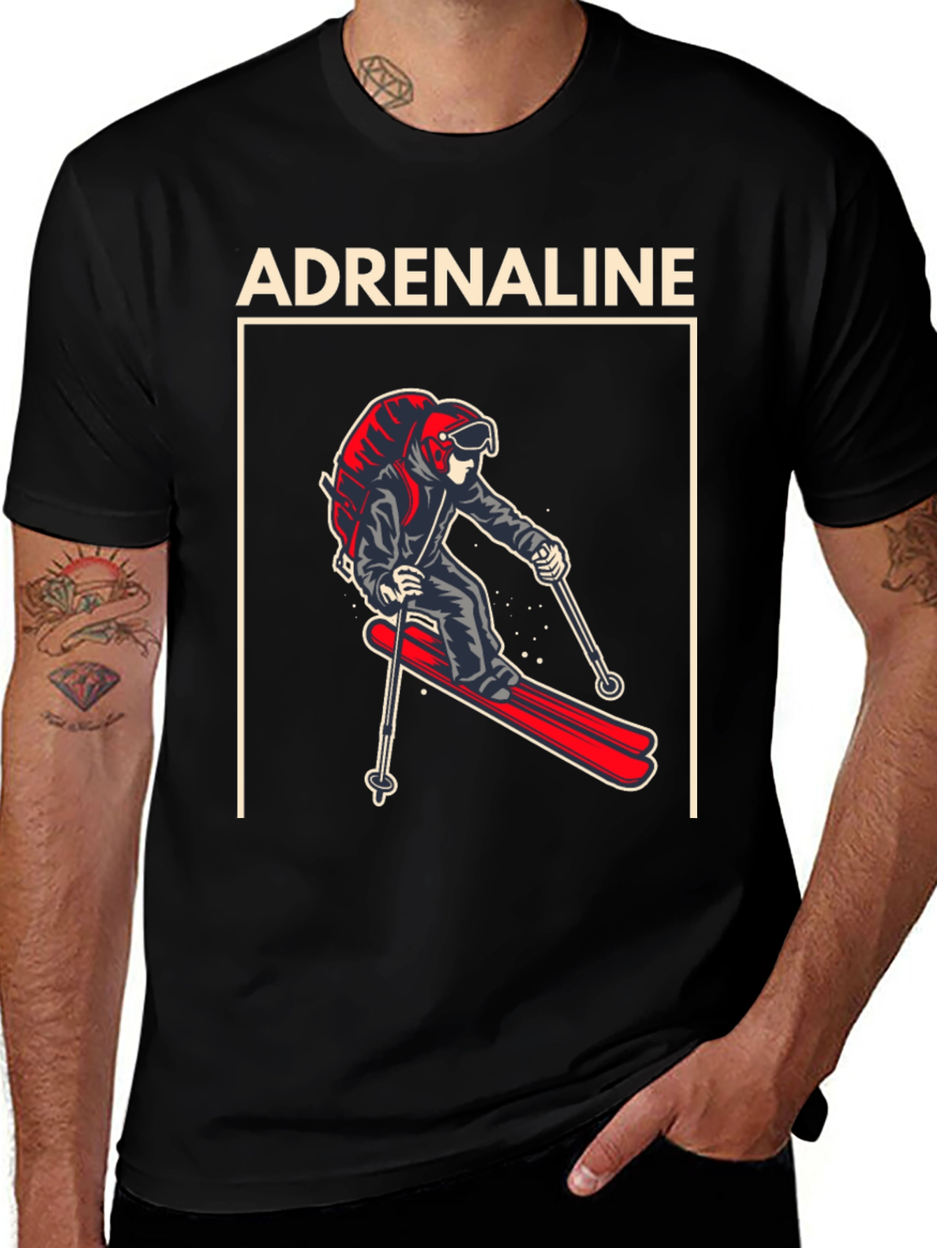 Adrenaline Skiing Graphic Tee