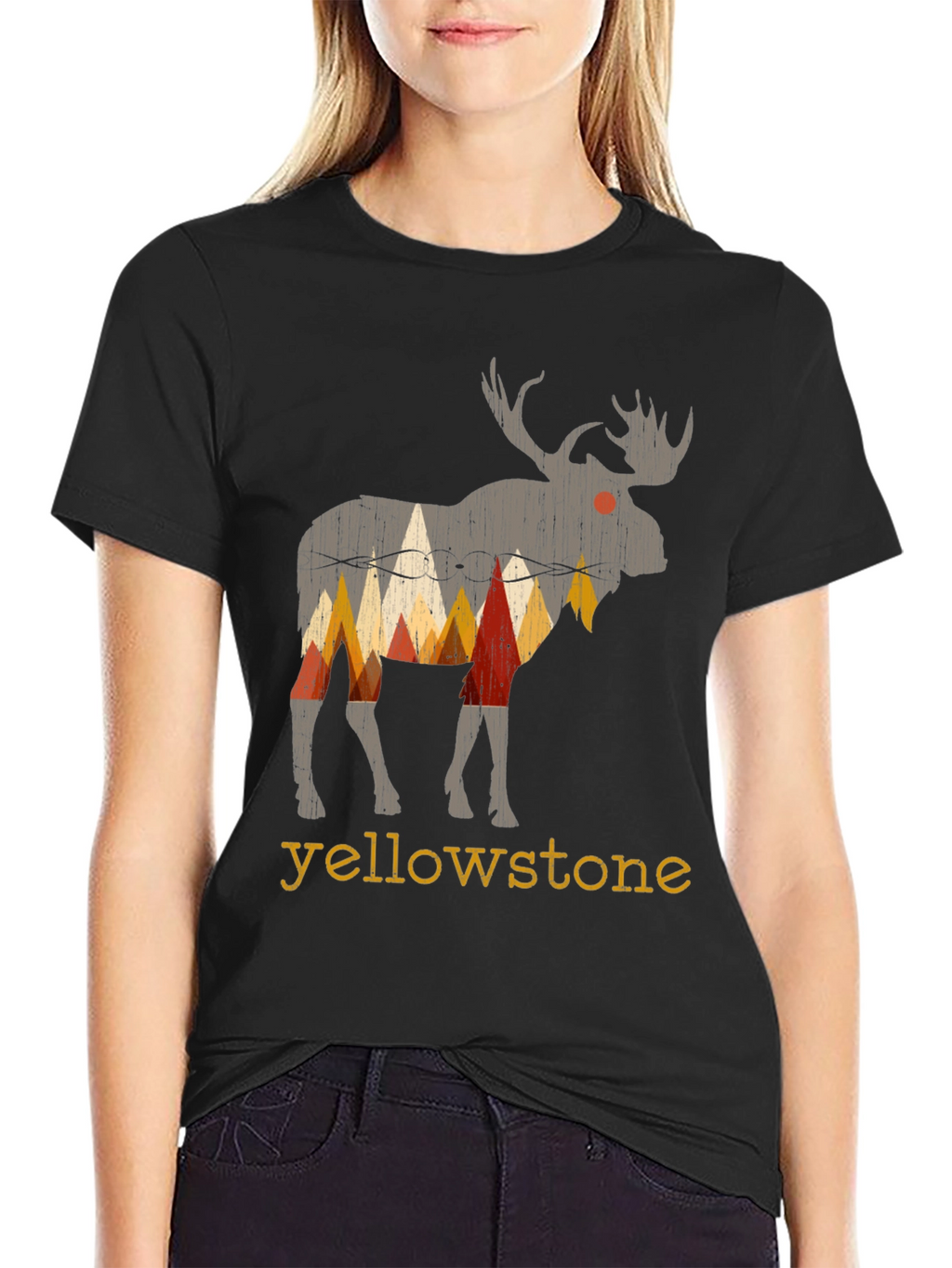 Yellowstone Moose Graphic T-Shirt