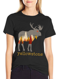 Yellowstone Moose Graphic T-Shirt