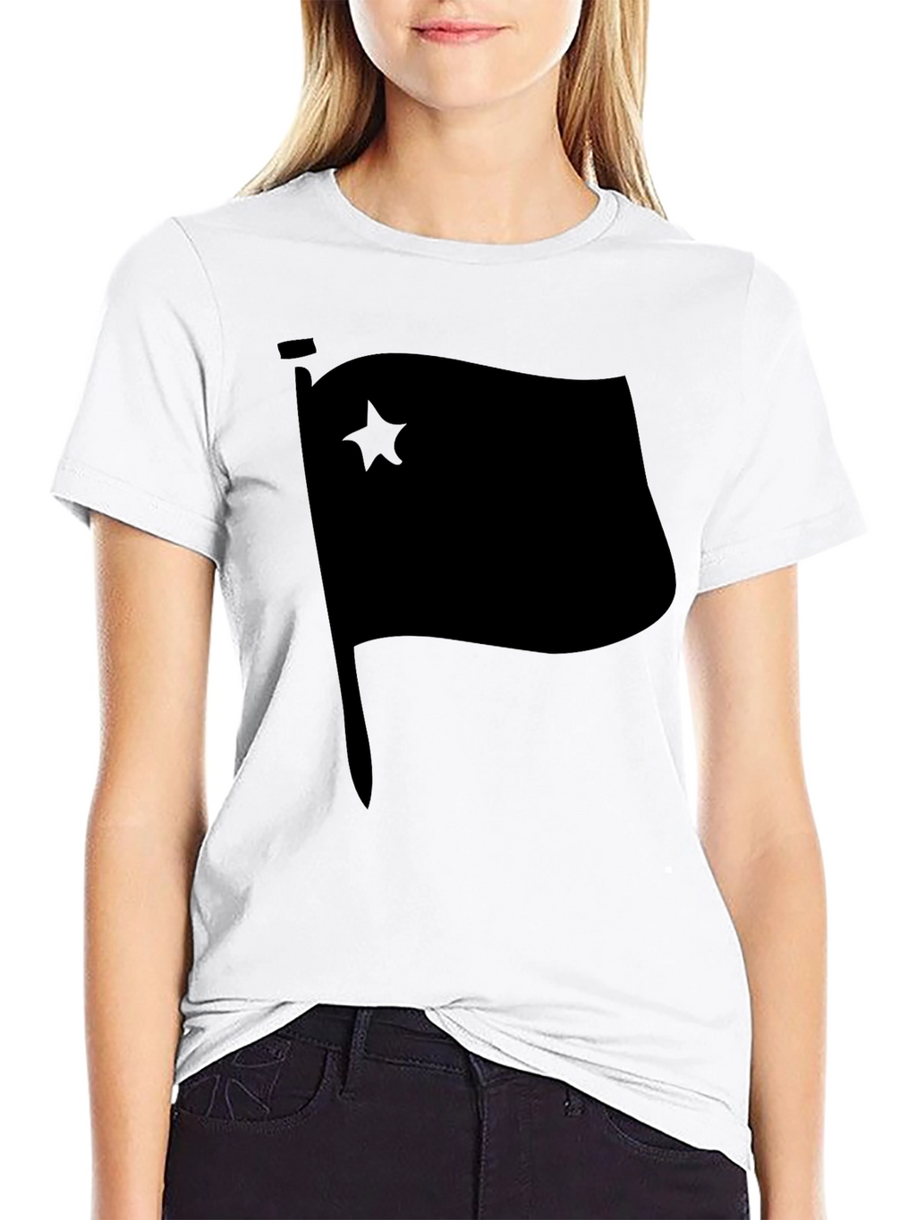 Black Flag with Star Graphic T-Shirt