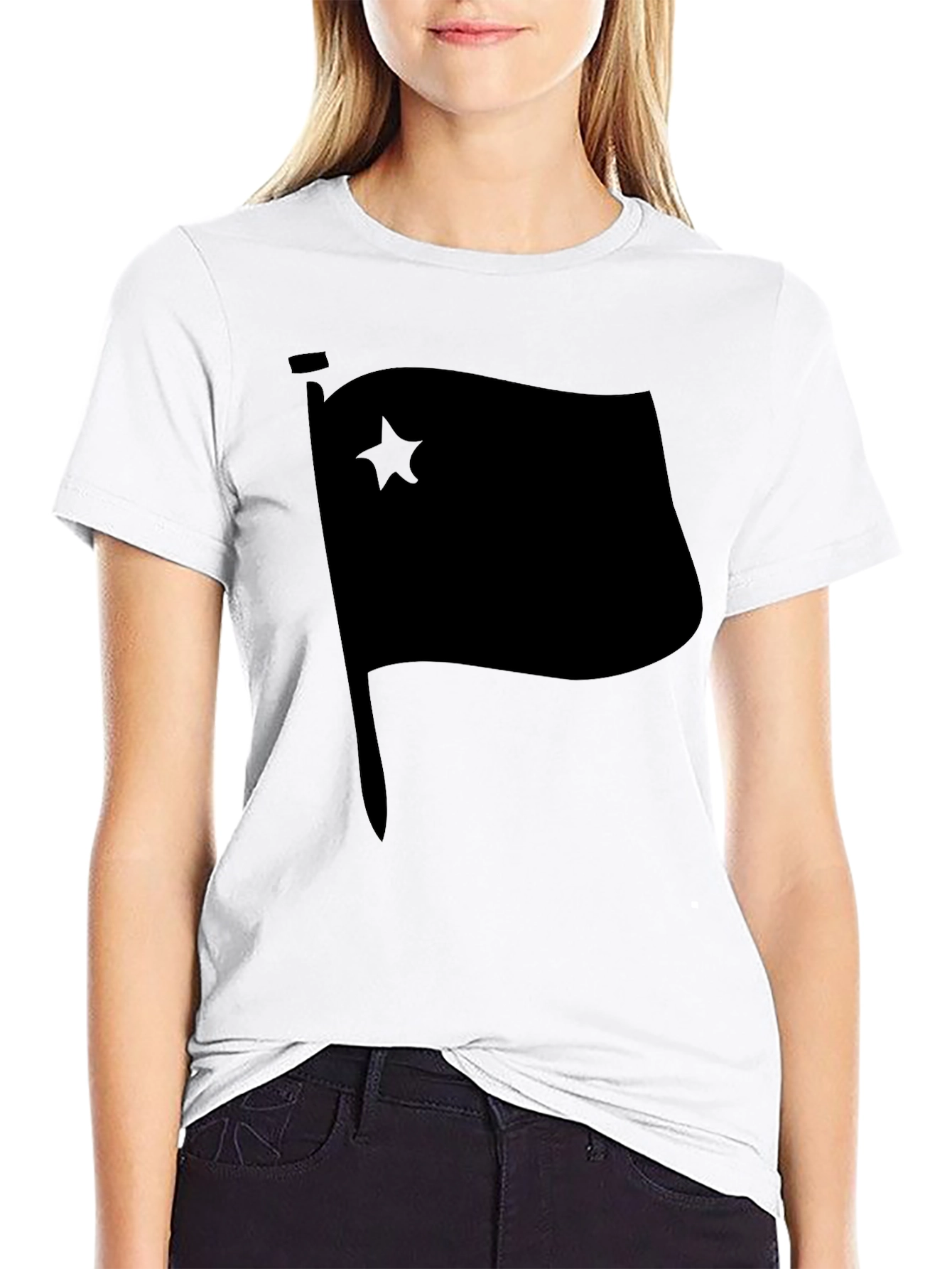 Black Flag with Star Graphic T-Shirt