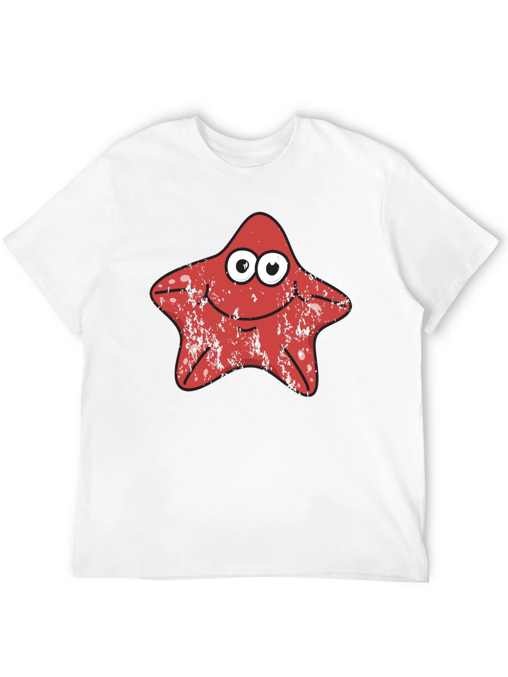 Starfish Graphic Tee - Novelty Cartoon T-Shirt