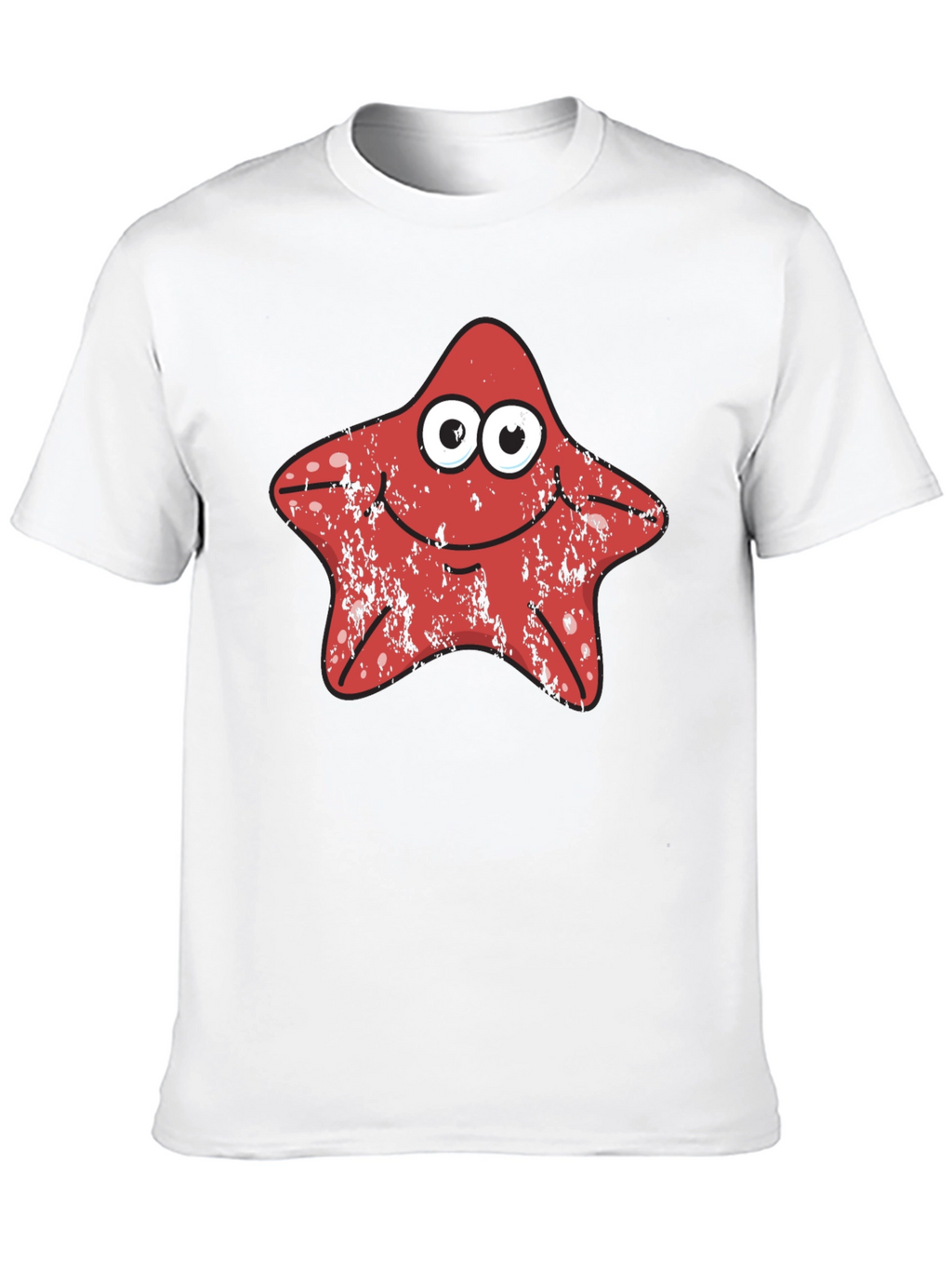Starfish Graphic Tee - Novelty Cartoon T-Shirt