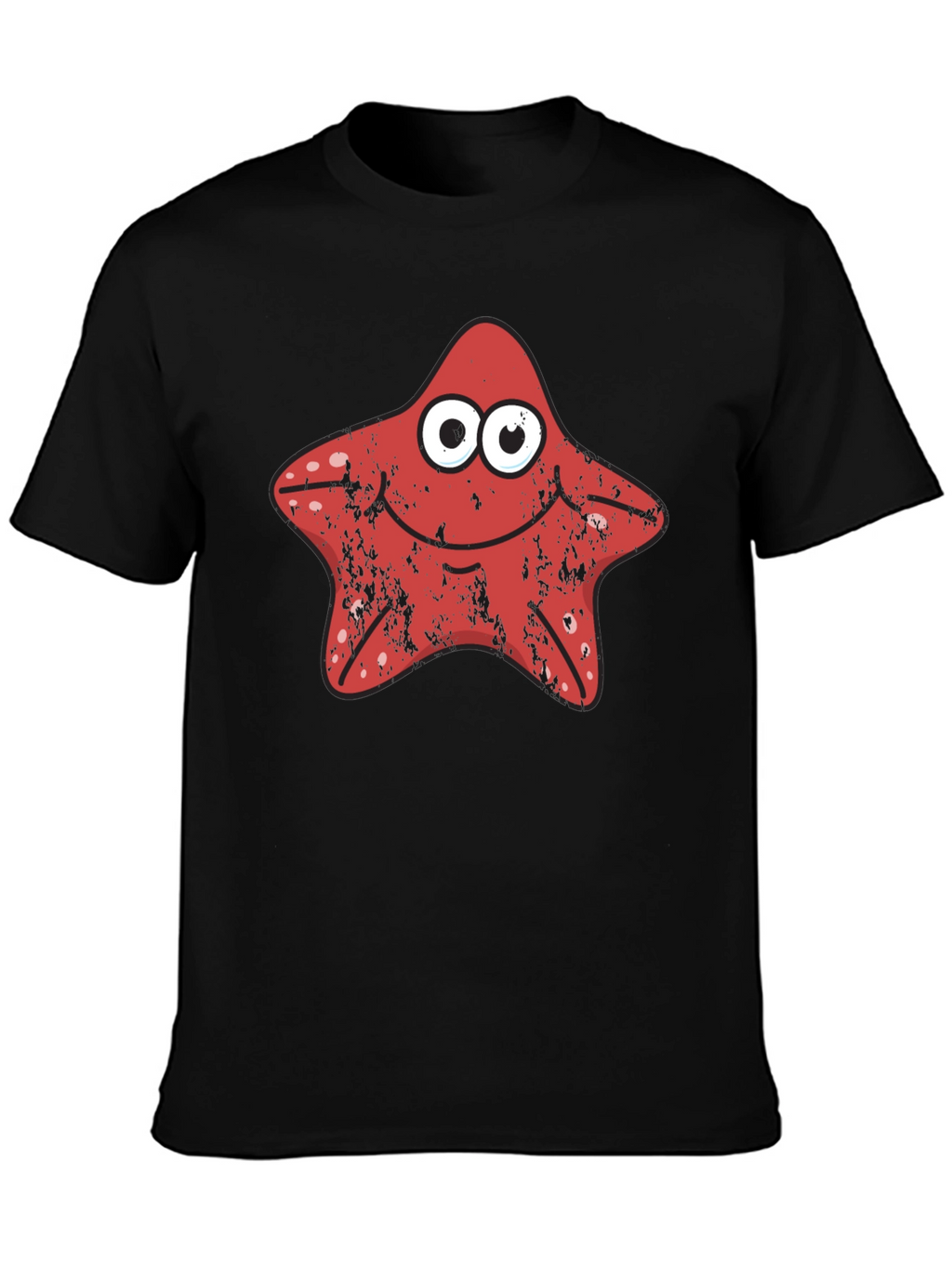 Starfish Graphic Tee - Novelty Cartoon T-Shirt