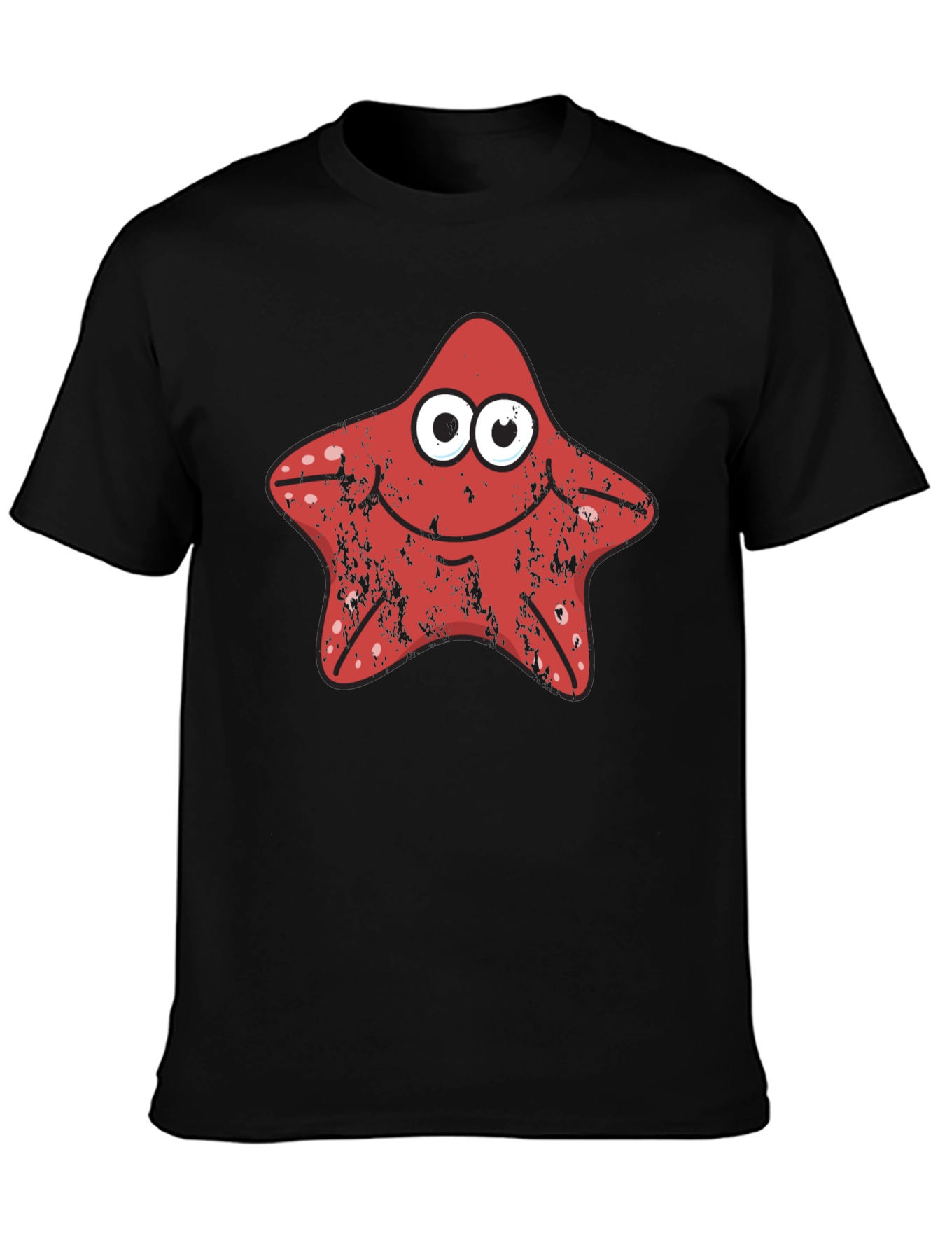 Starfish Graphic Tee - Novelty Cartoon T-Shirt