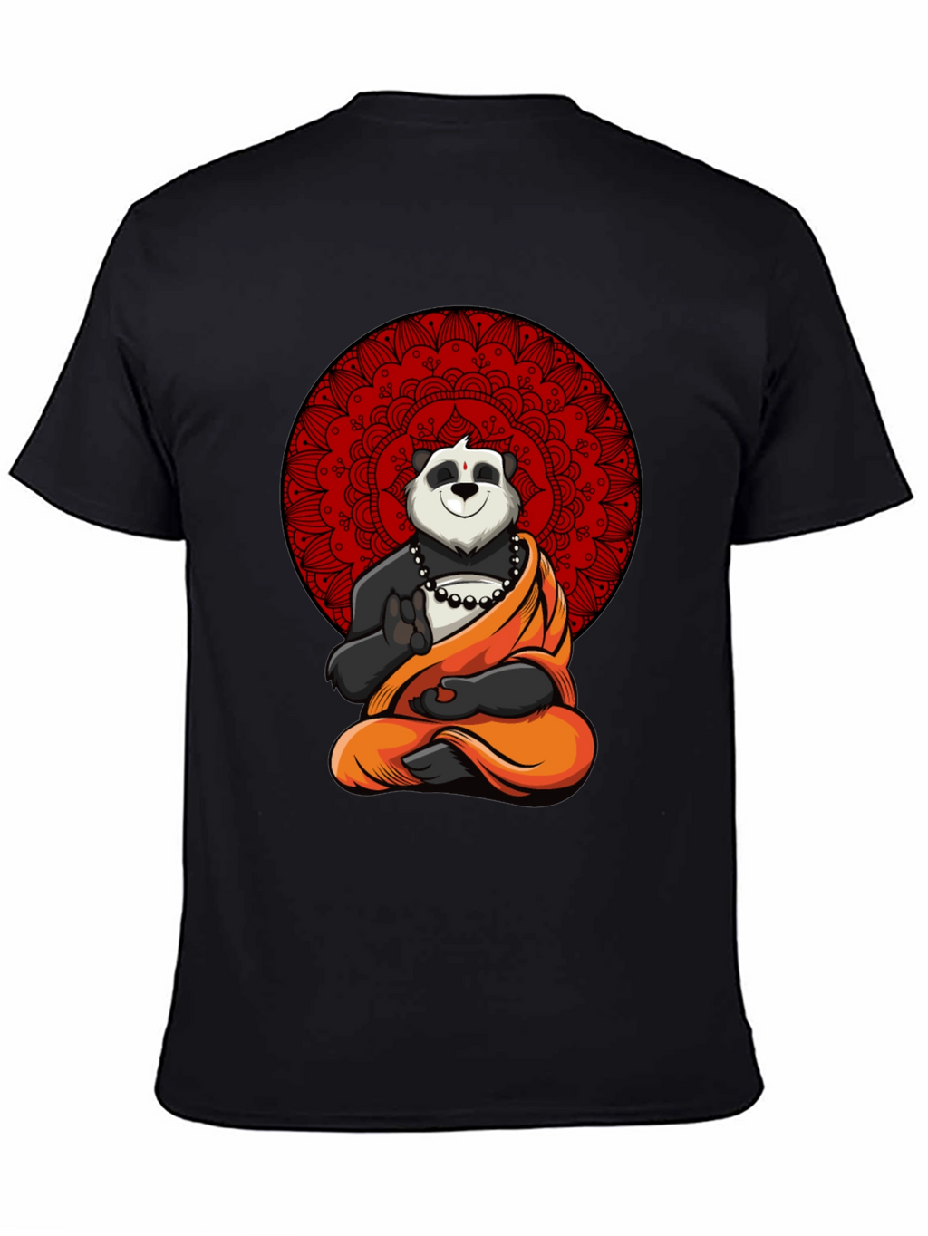 Zen Panda Mandala Graphic Tee - Meditating Comfort