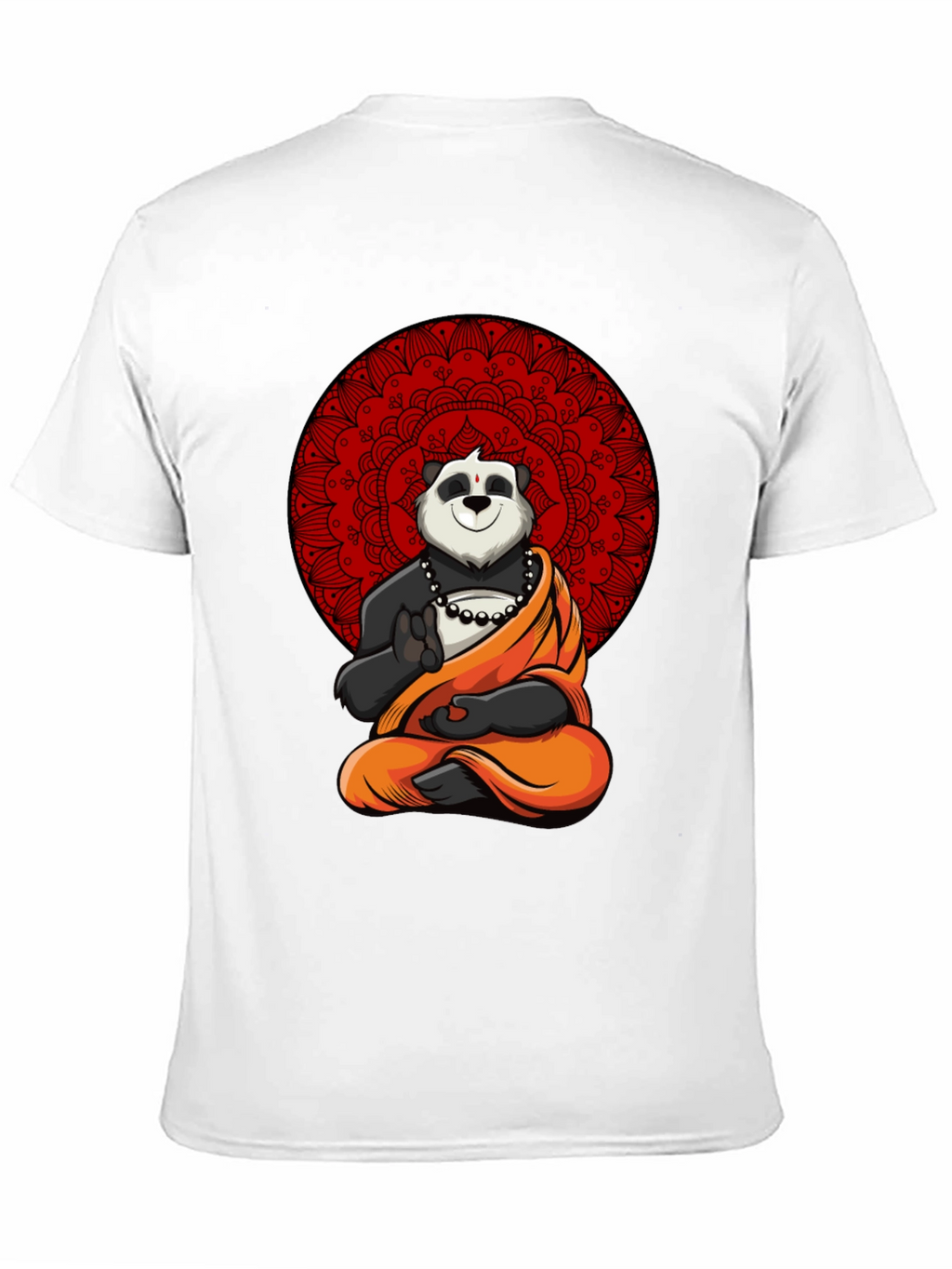 Zen Panda Mandala Graphic Tee - Meditating Comfort