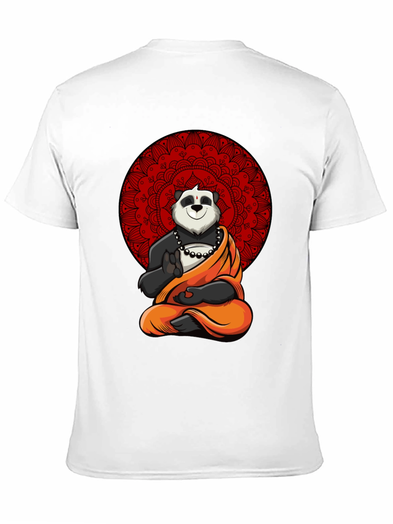 Zen Panda Mandala Graphic Tee - Meditating Comfort