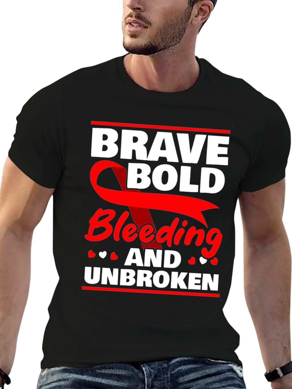 Brave Bold Bleeding & Unbroken Graphic Tee