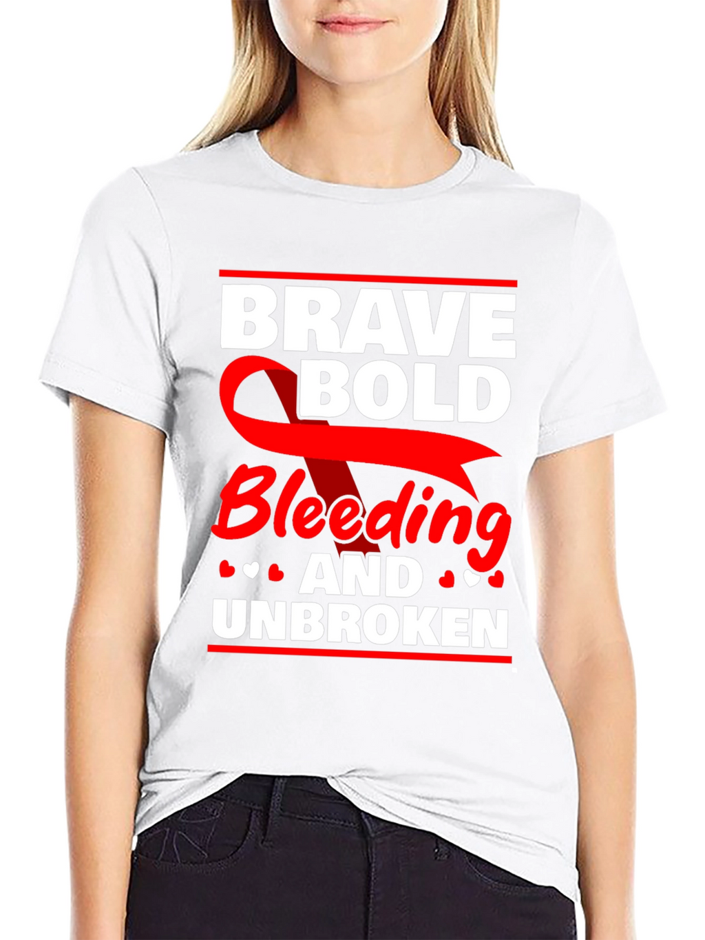 Brave Bold Bleeding & Unbroken Graphic Tee