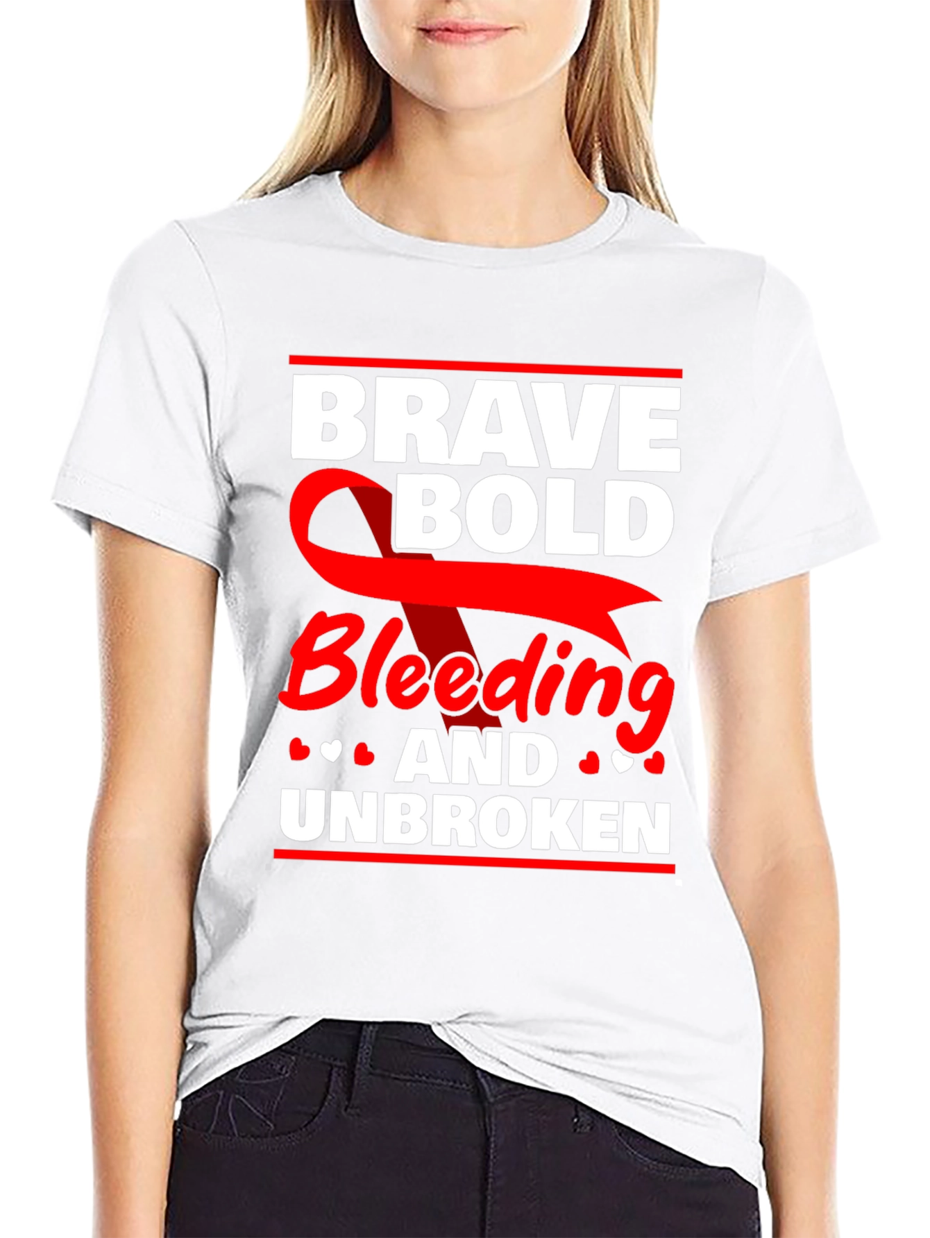 Brave Bold Bleeding & Unbroken Graphic Tee