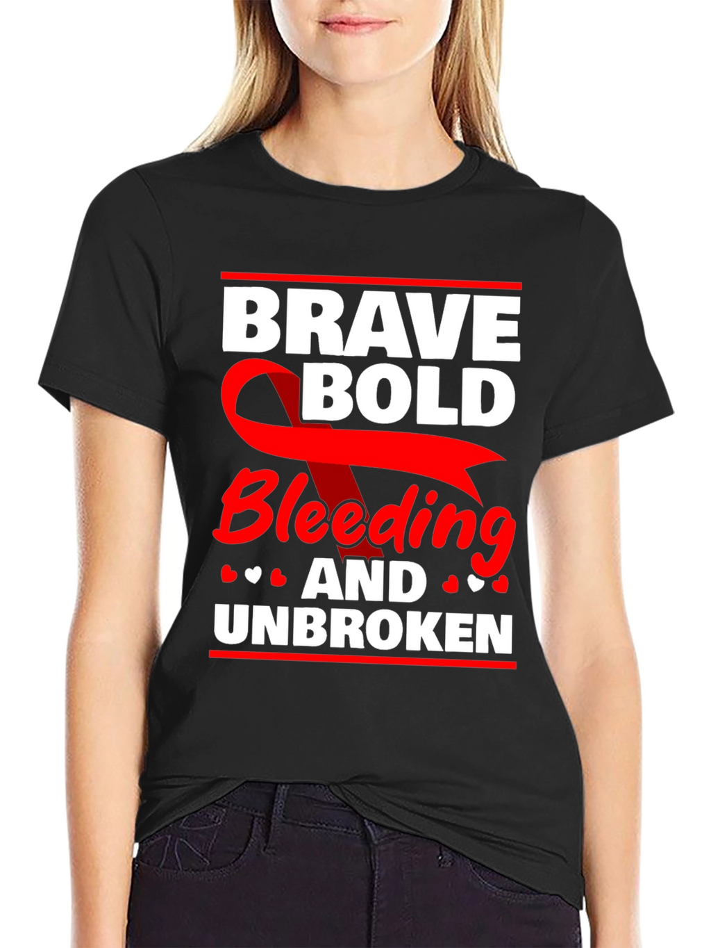 Brave Bold Bleeding & Unbroken Graphic Tee