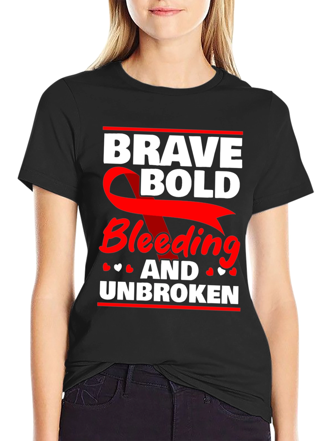 Brave Bold Bleeding & Unbroken Graphic Tee