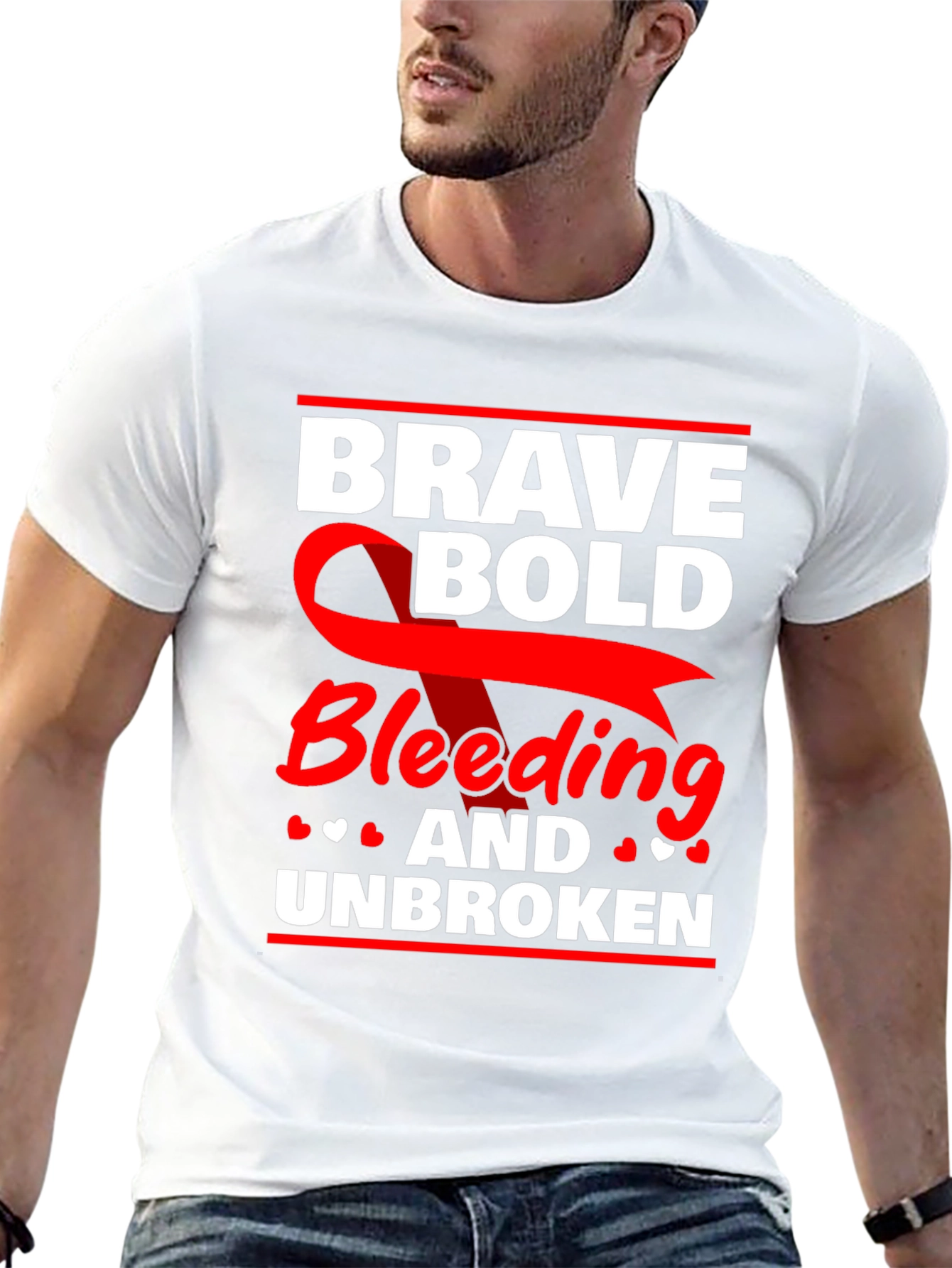 Brave Bold Bleeding & Unbroken Graphic Tee