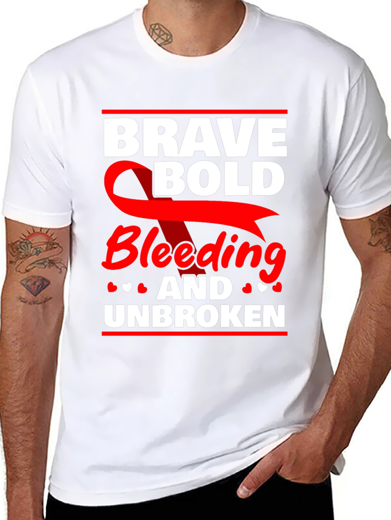 Brave Bold Bleeding & Unbroken Graphic Tee