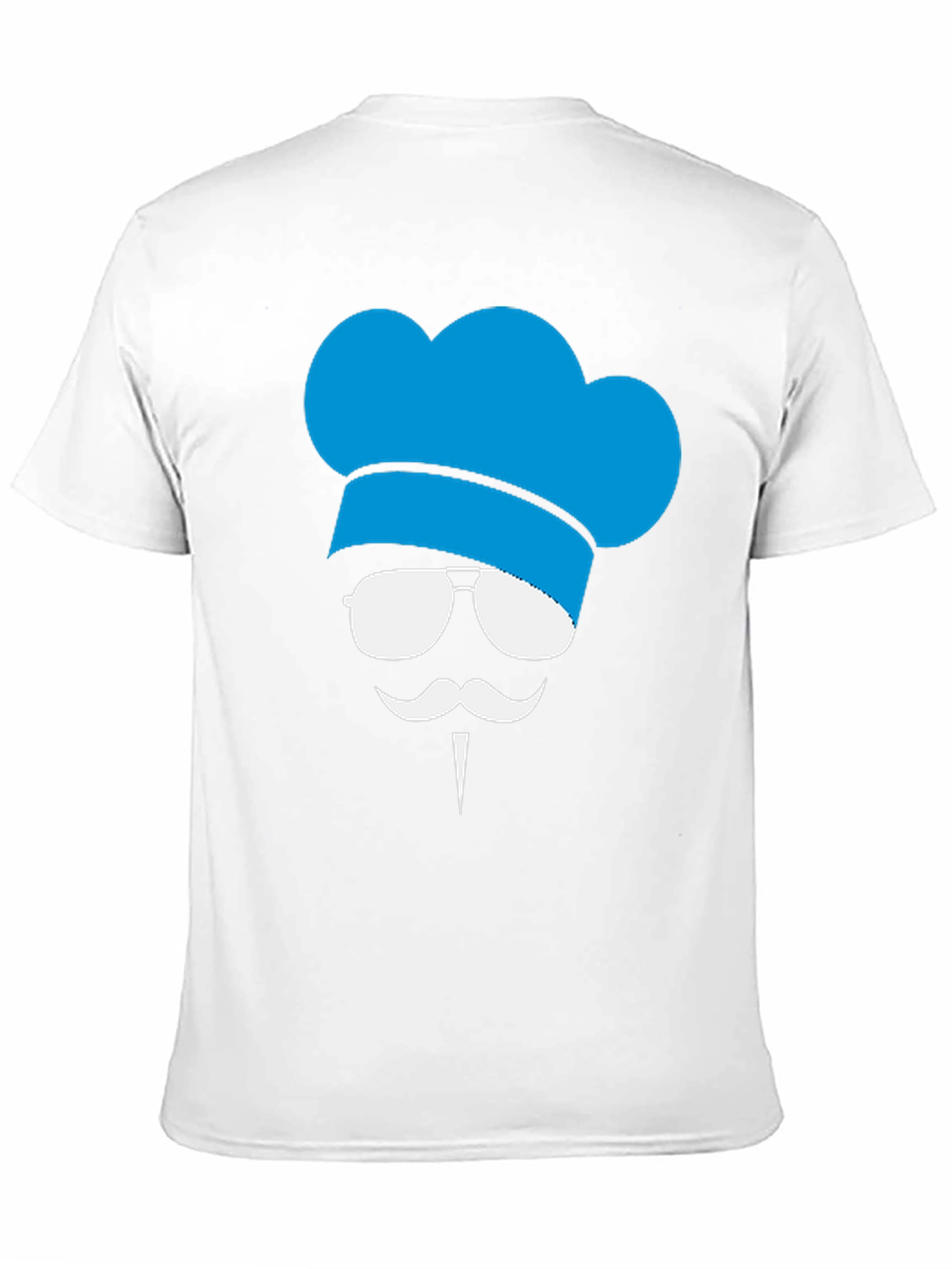 Chef Hat Mustache Graphic Tee - Black T-Shirt