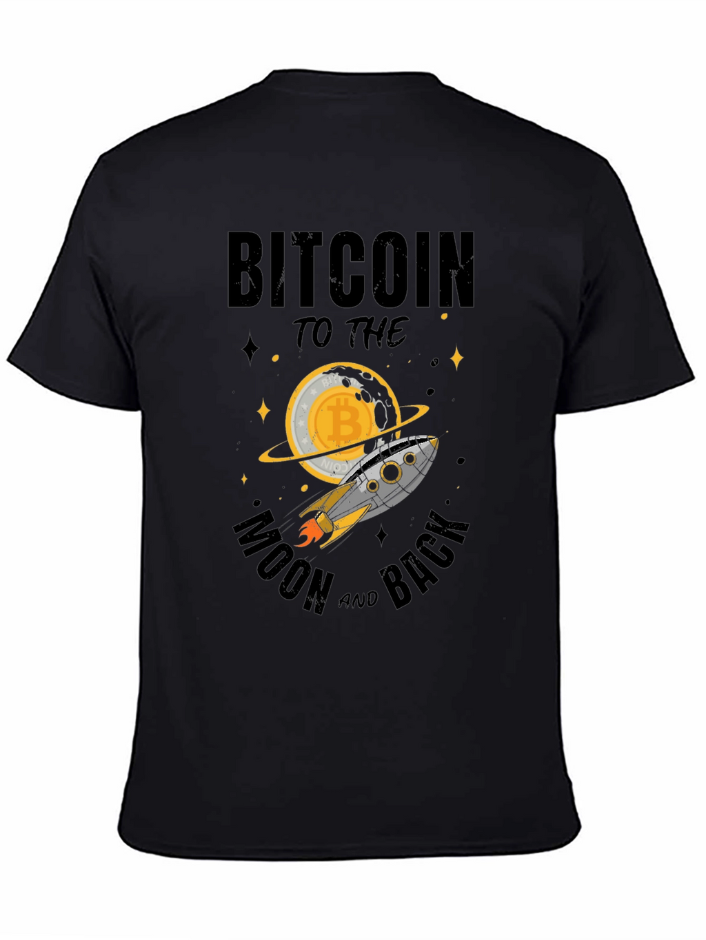 Bitcoin to the Moon T-Shirt - Crypto Rocket Tee