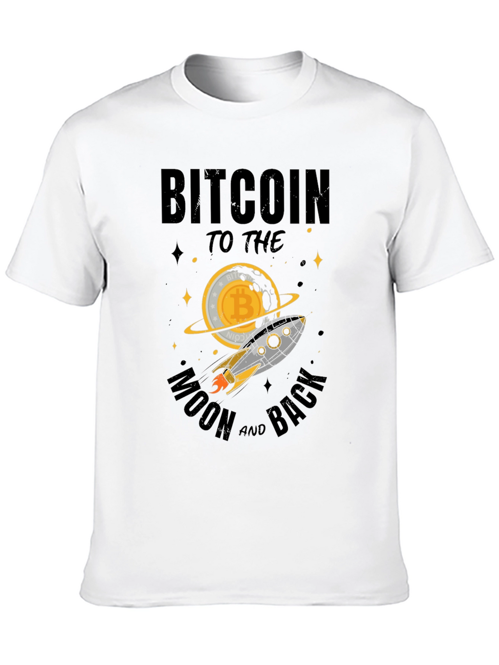 Bitcoin to the Moon T-Shirt - Crypto Rocket Tee