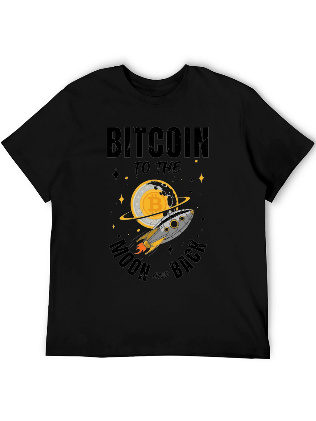 Bitcoin to the Moon T-Shirt - Crypto Rocket Tee