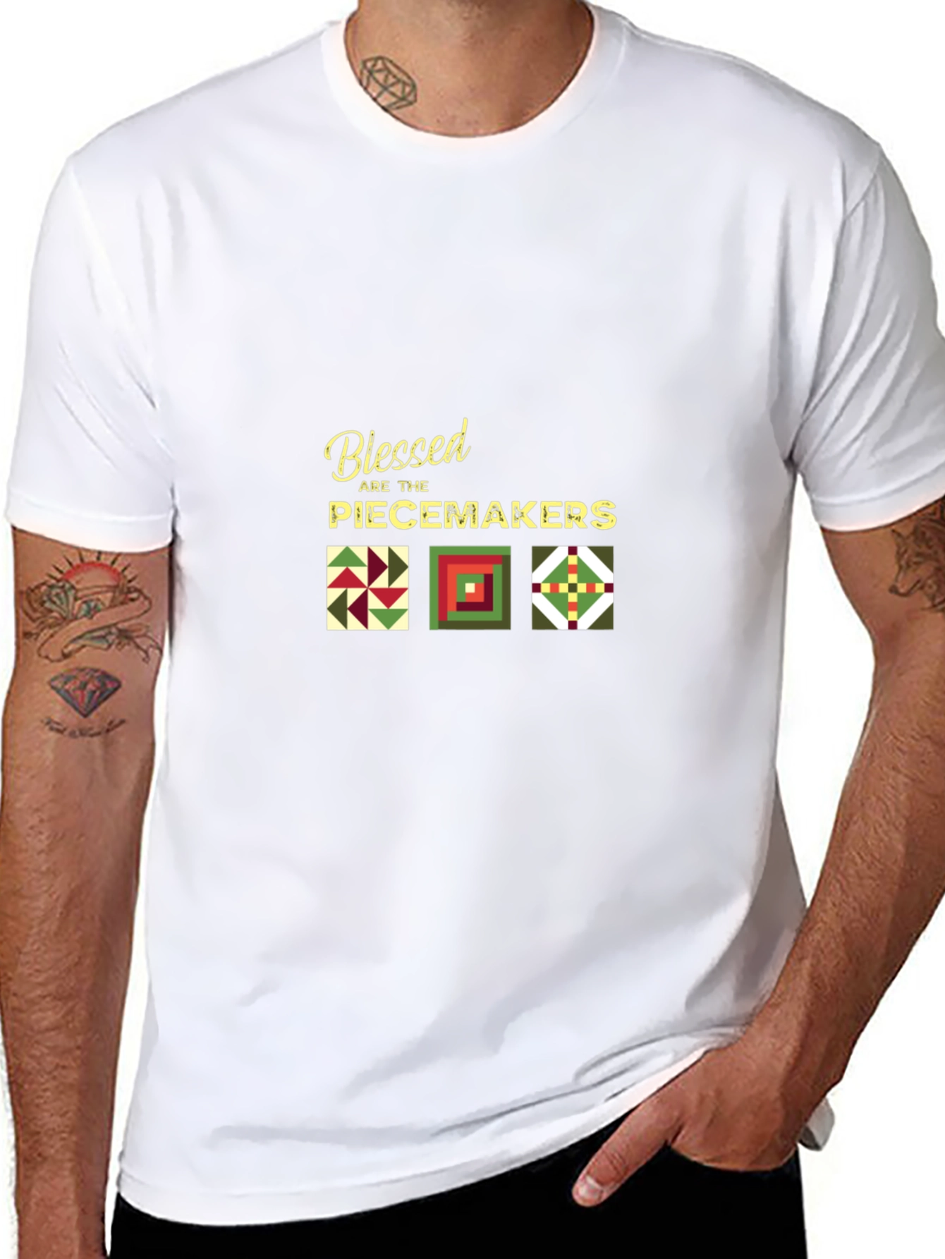 Blessed Are the Piecemakers Black T-Shirt