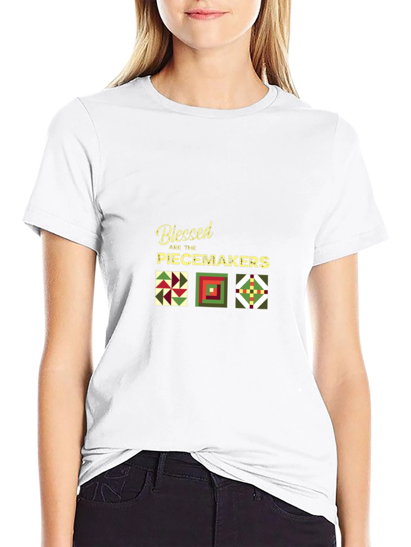 Blessed Are the Piecemakers Black T-Shirt