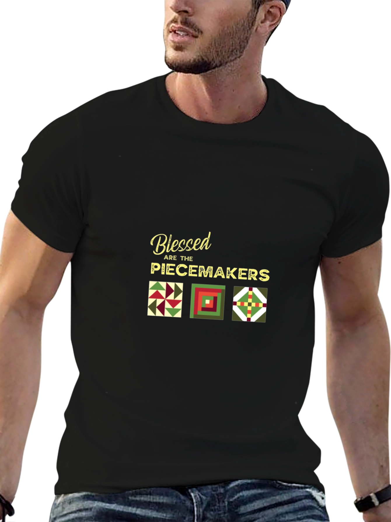 Blessed Are the Piecemakers Black T-Shirt
