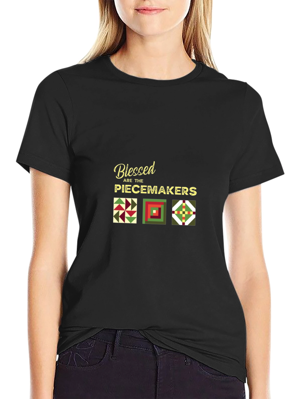 Blessed Are the Piecemakers Black T-Shirt