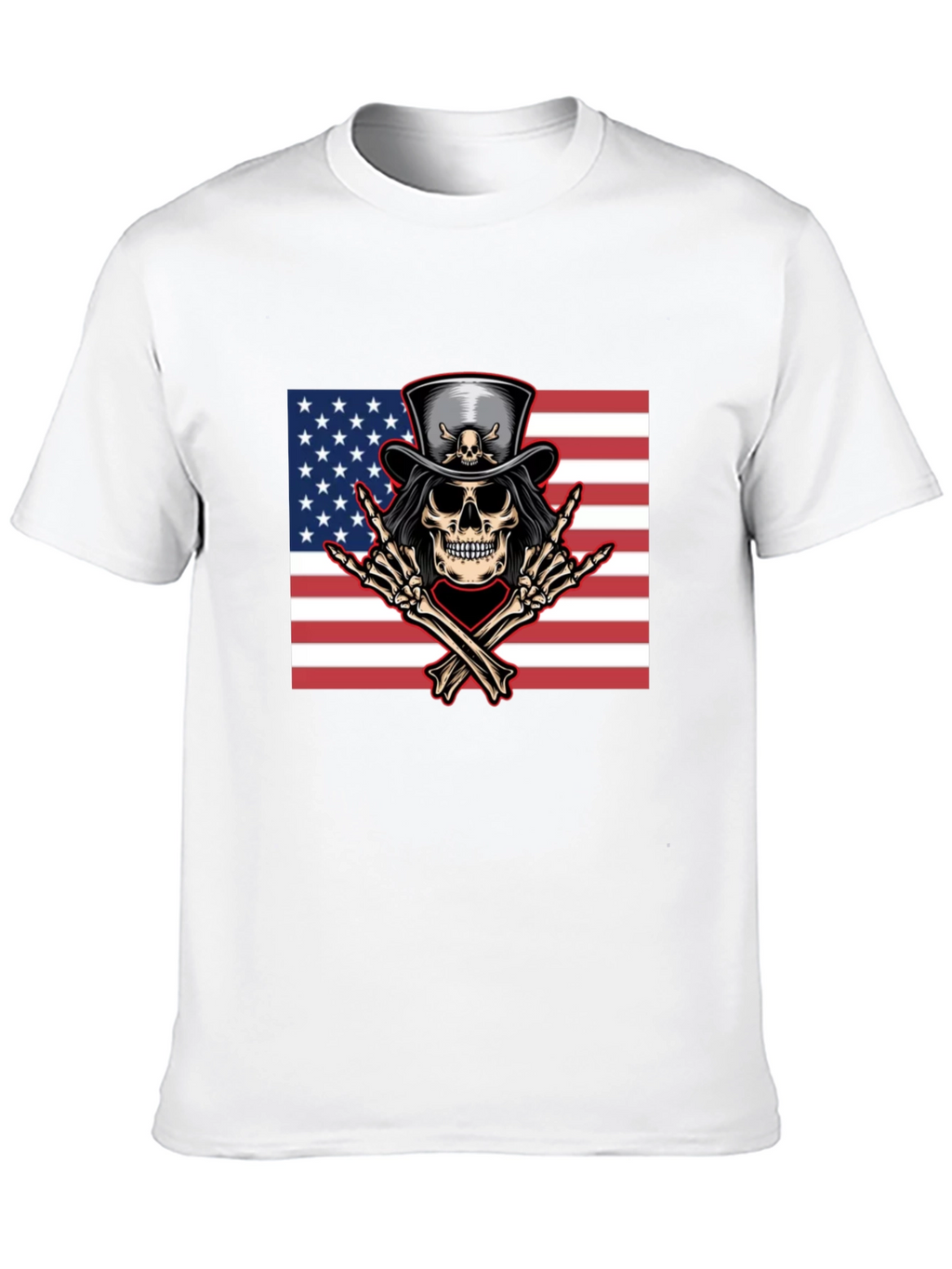 American Skull Rocker Tee - Black