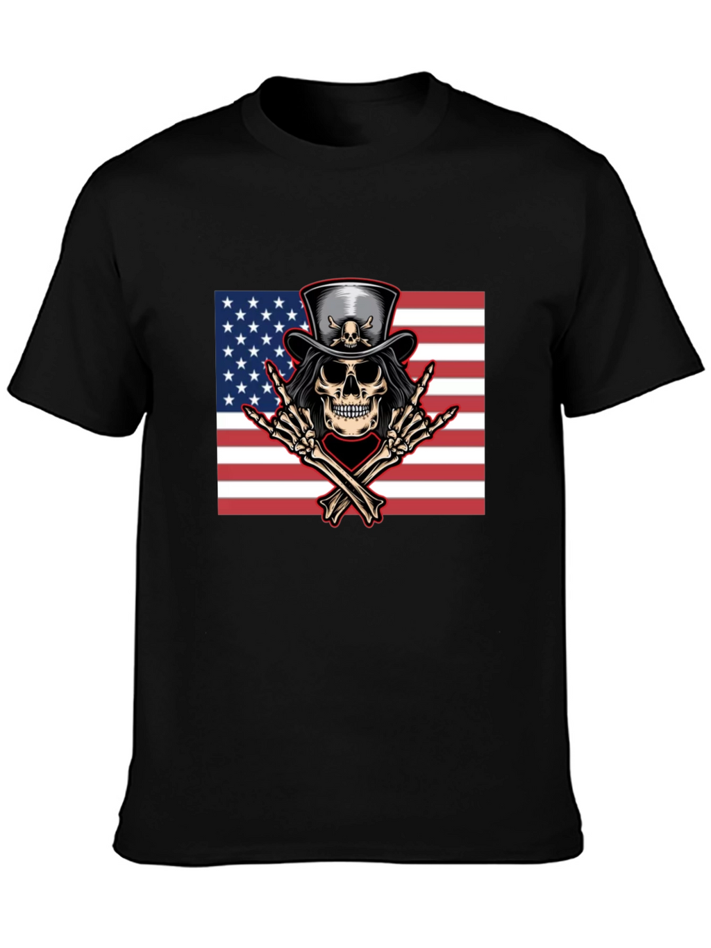 American Skull Rocker Tee - Black