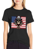 American Skull Rocker Tee - Black