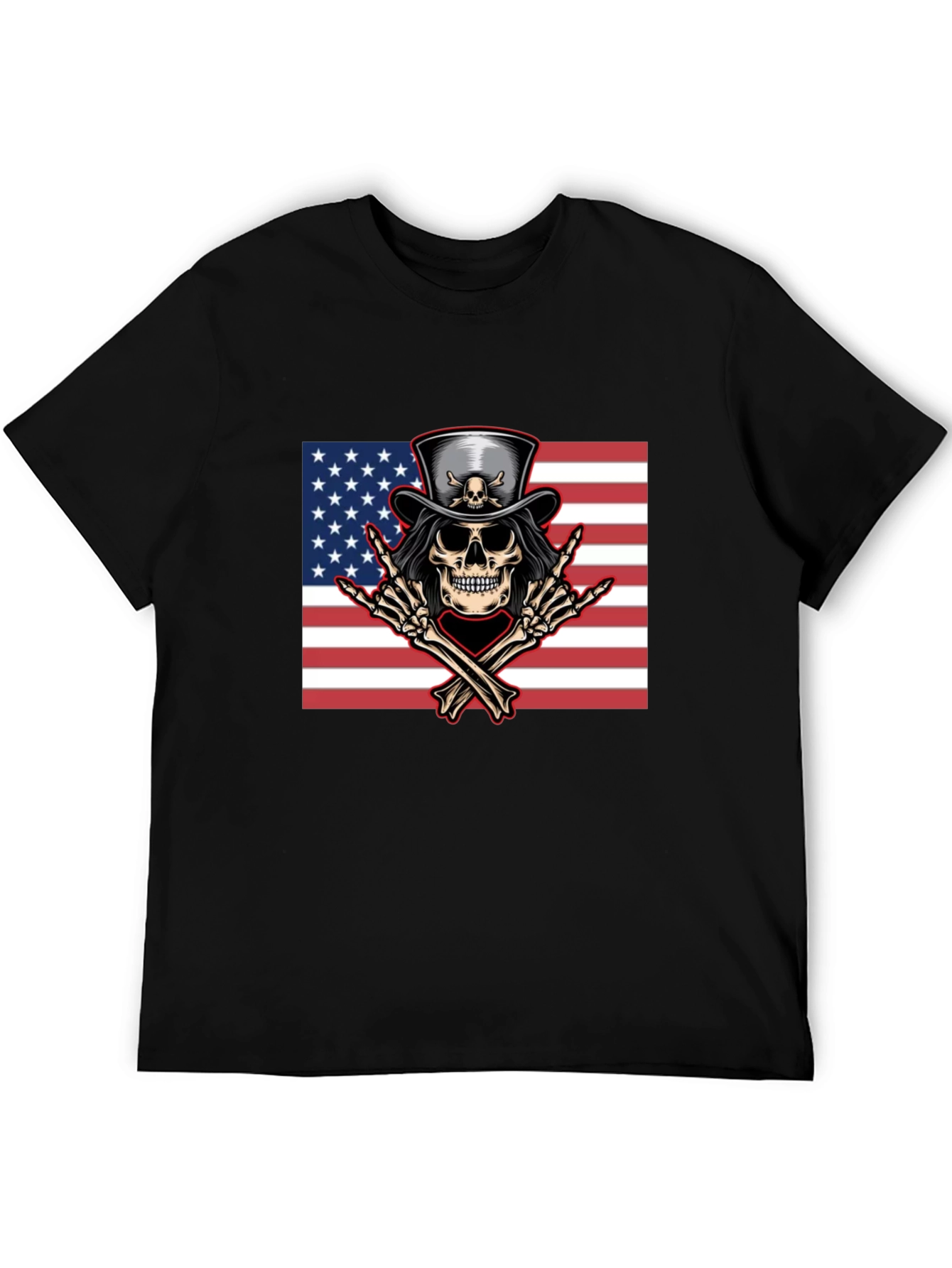 American Skull Rocker Tee - Black