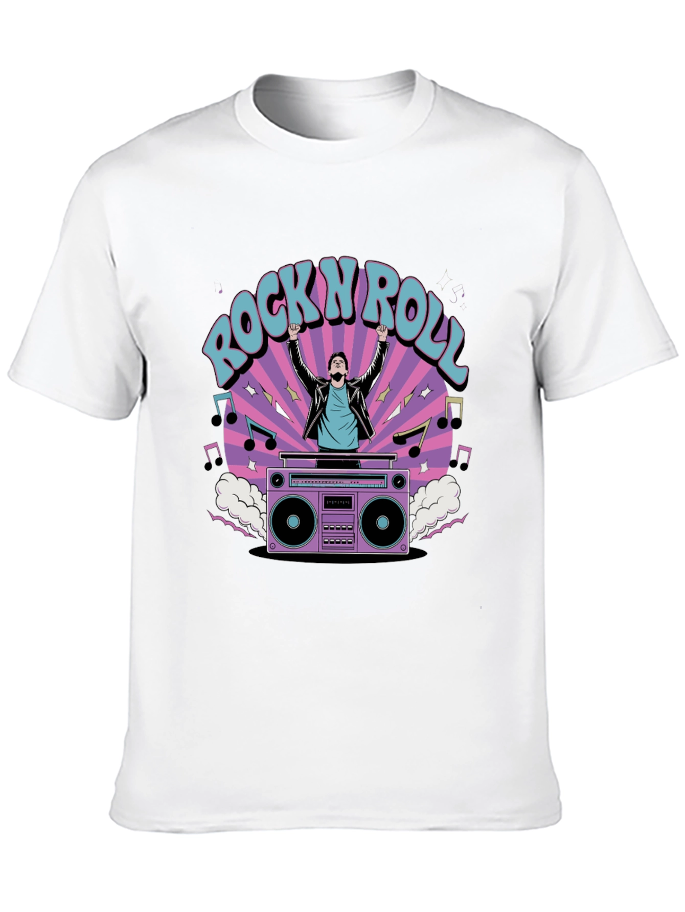 Rock N Roll Boombox Graphic Tee
