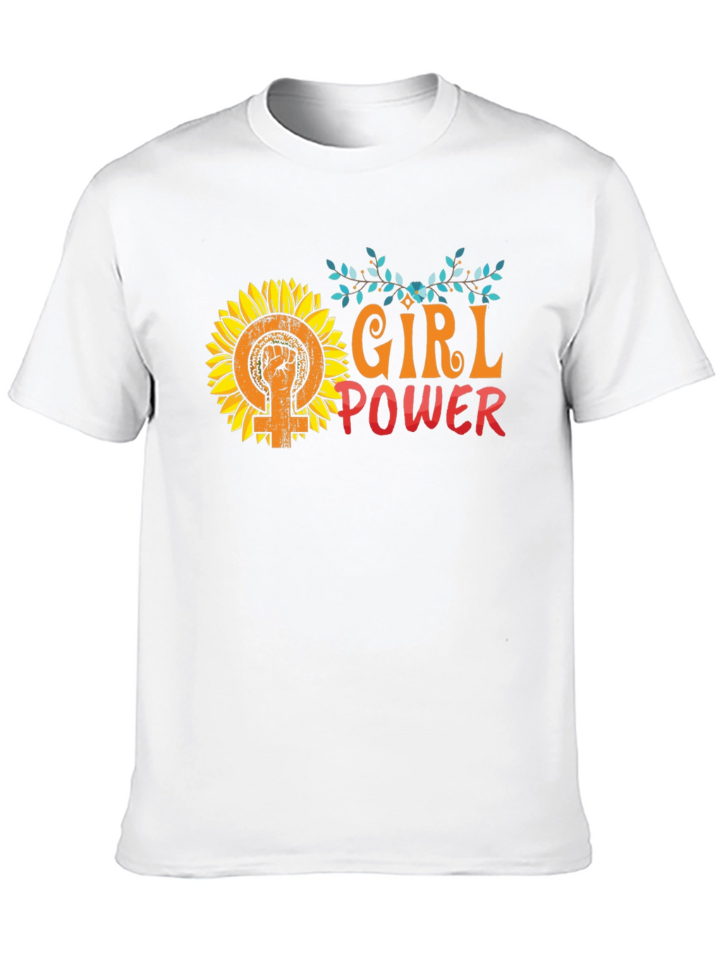 Girl Power Sunflower Graphic Tee