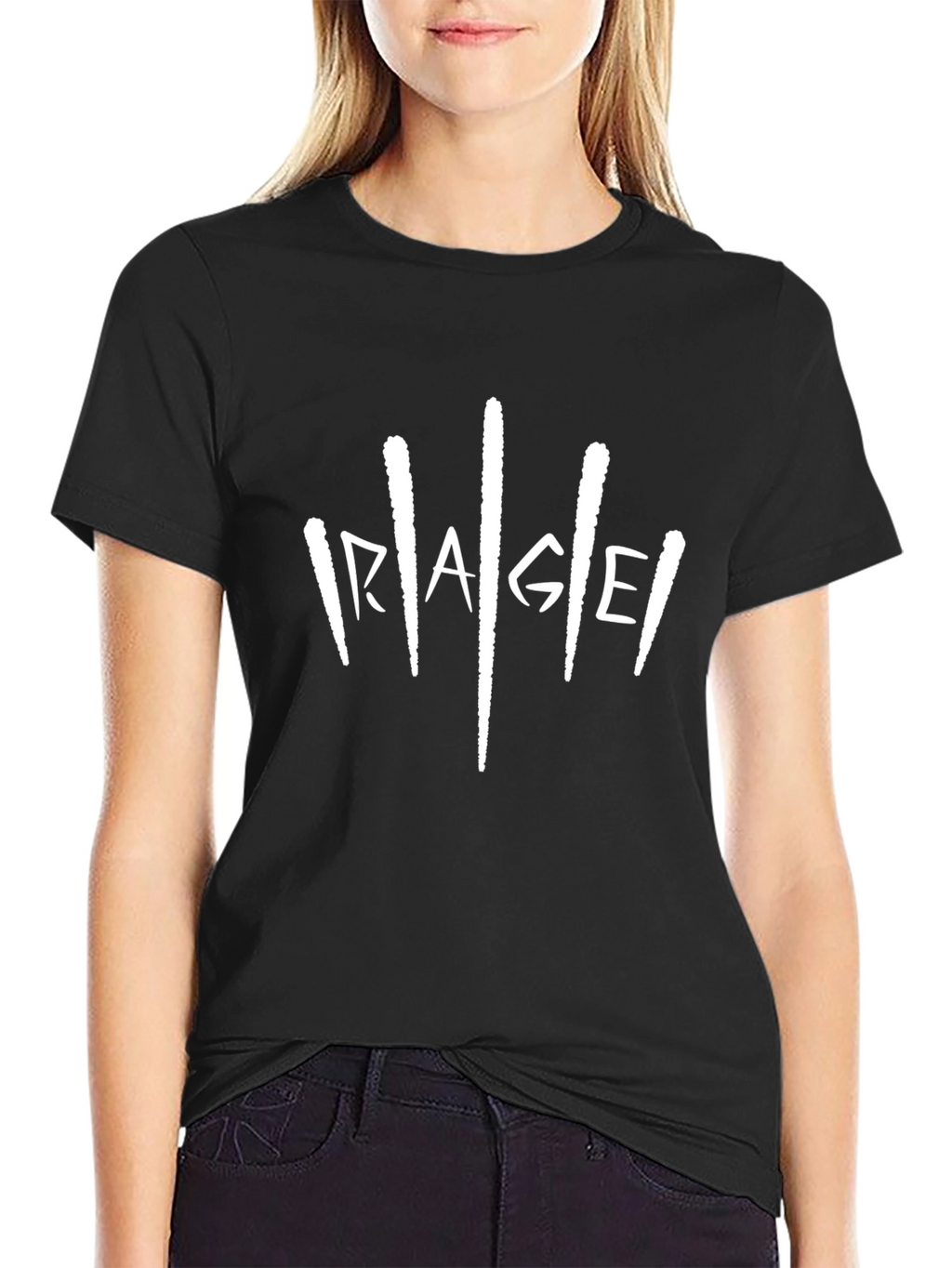 Rage Graphic Print Black T-Shirt
