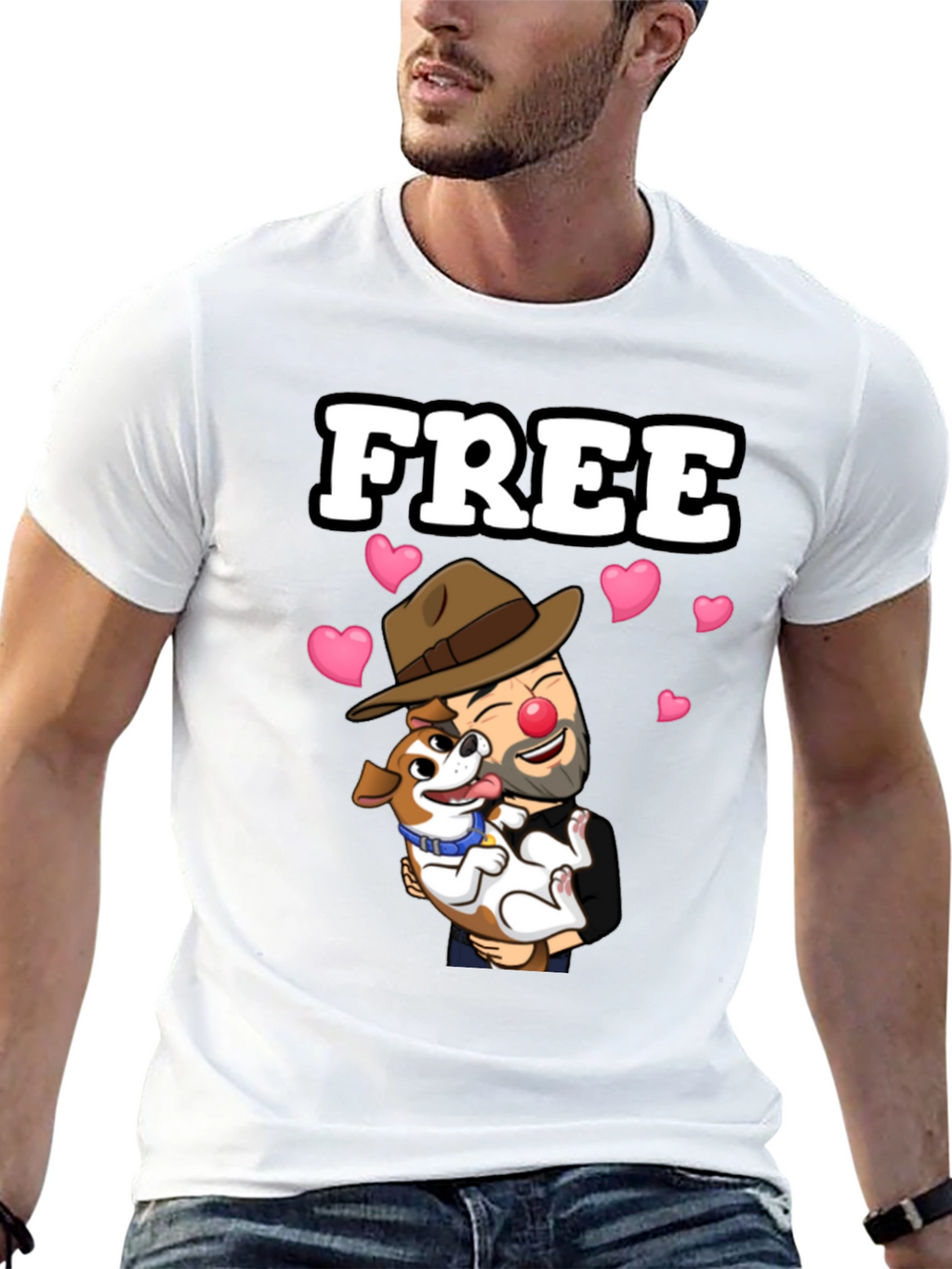 Free Clown and Dog T-Shirt