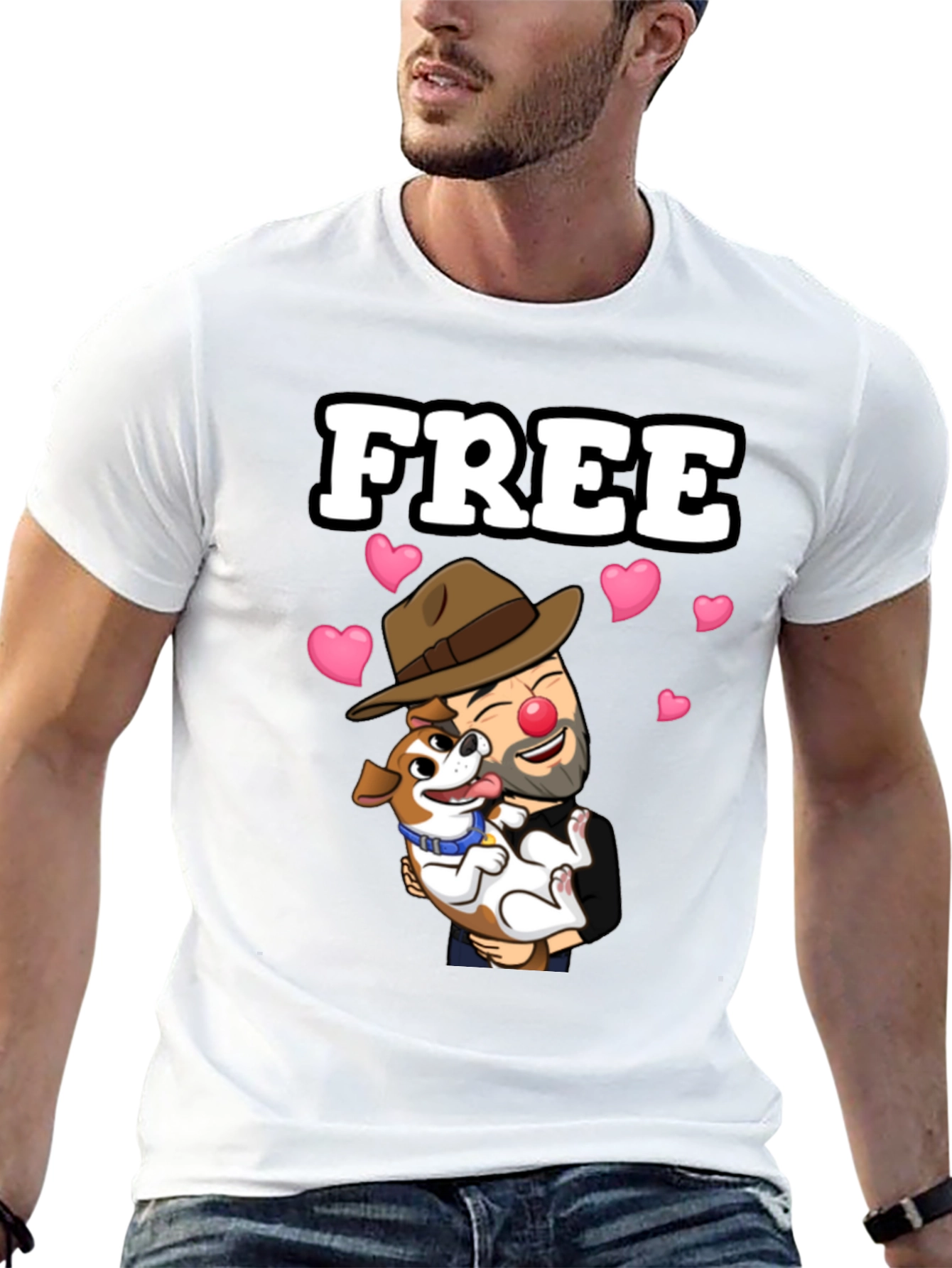 Free Clown and Dog T-Shirt
