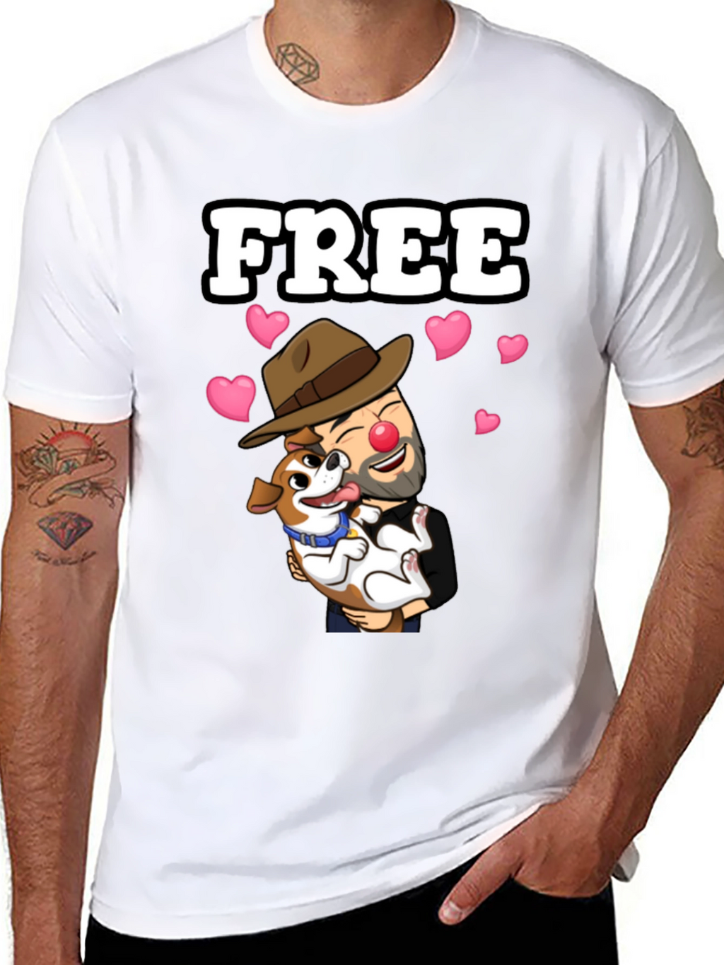 Free Clown and Dog T-Shirt