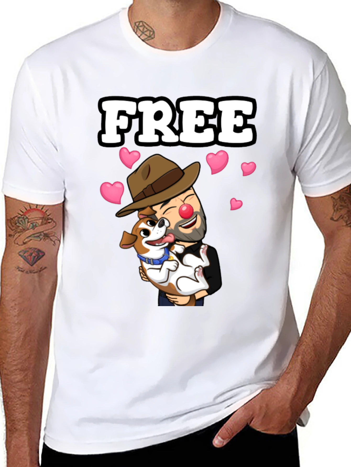 Free Clown and Dog T-Shirt